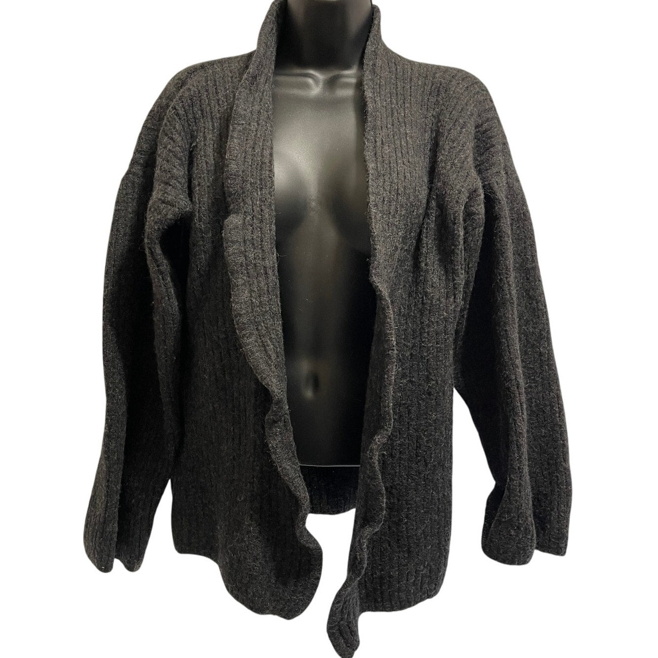 Vintage Peruvian Connection Wool & Baby Alpaca Gray Cardigan - Size Small