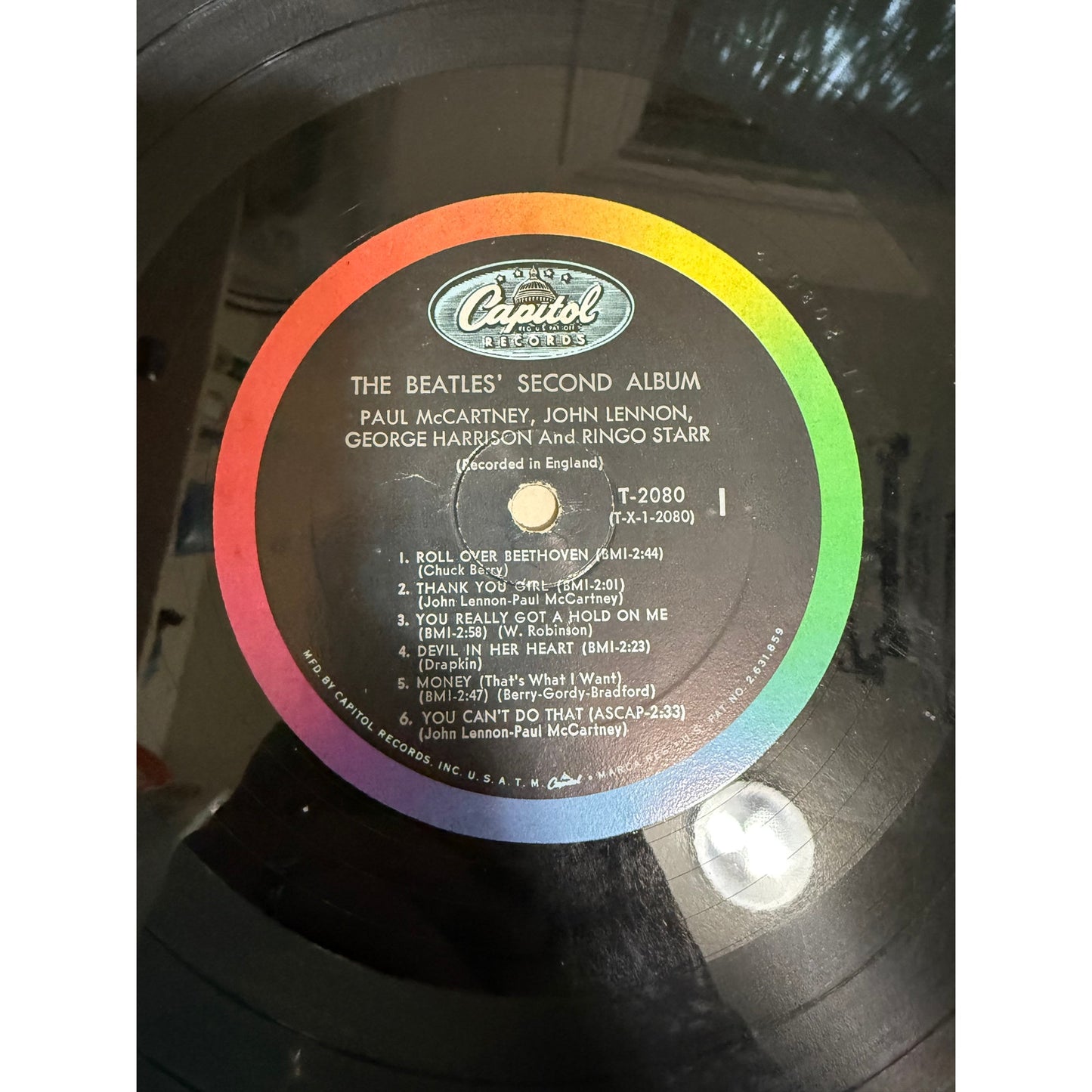 The Beatles Second Album 1964 US 1st Pressing T-2080 - 12" Vinyl Record