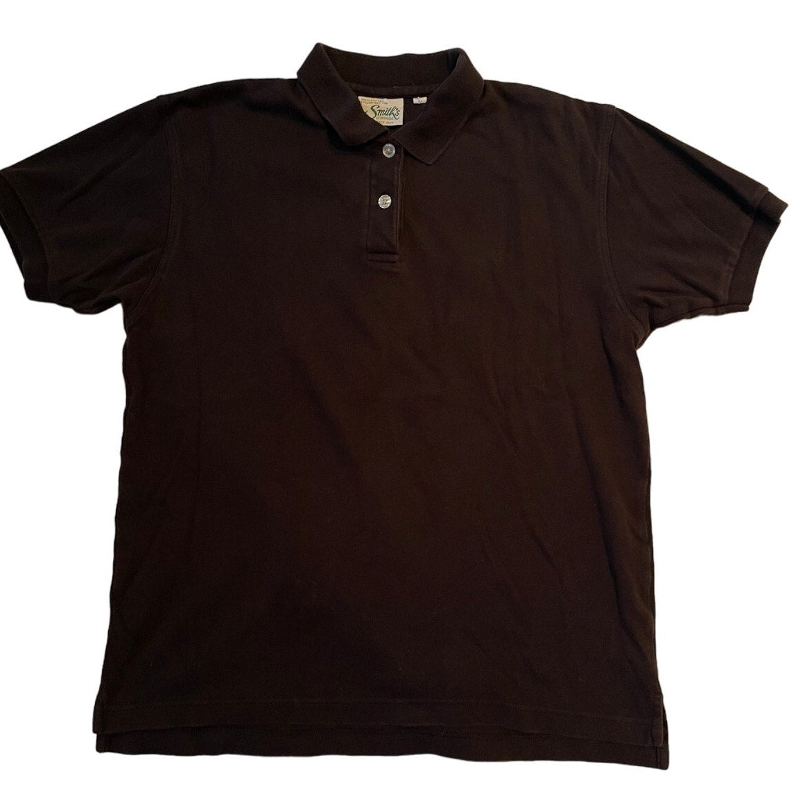 Vintage Smith's of Bermuda 100% Cotton Black Polo Shirt Large