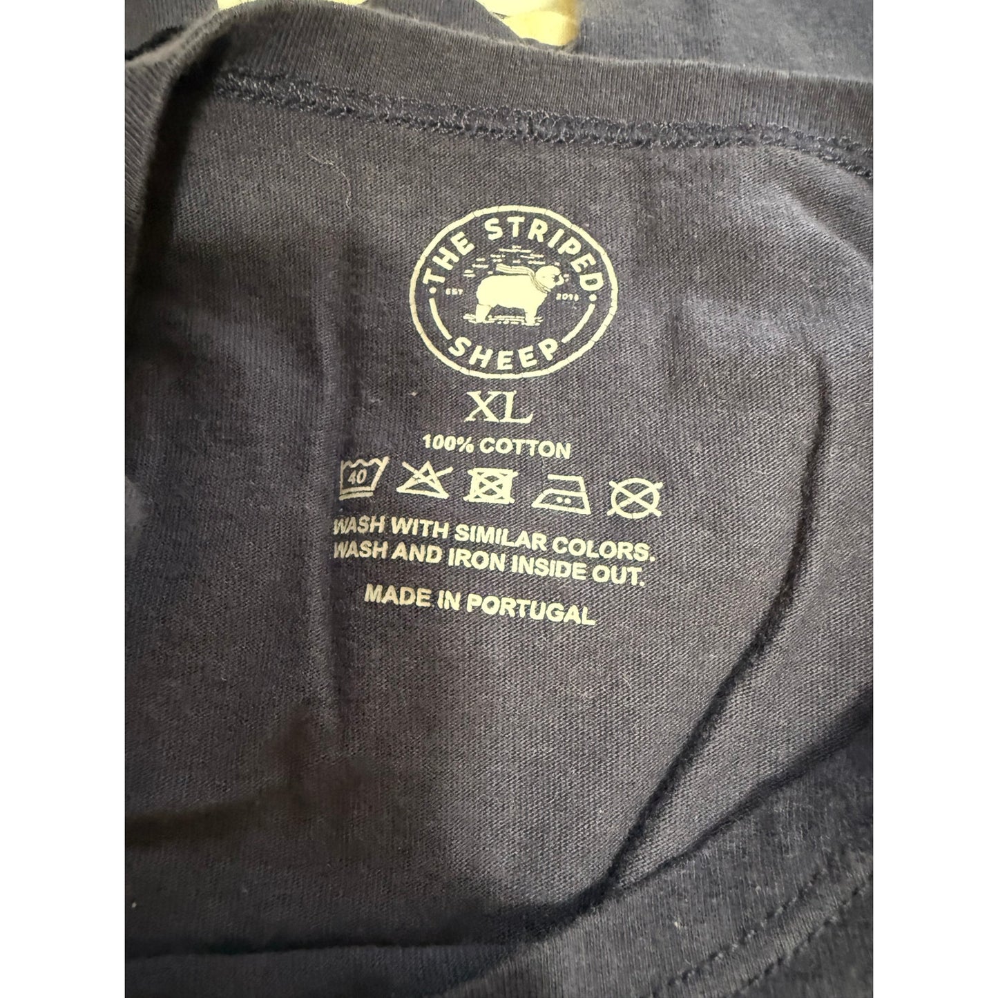 The Striped Sheep Navy & Pink Striped Long Sleeve T-Shirt - Size XL