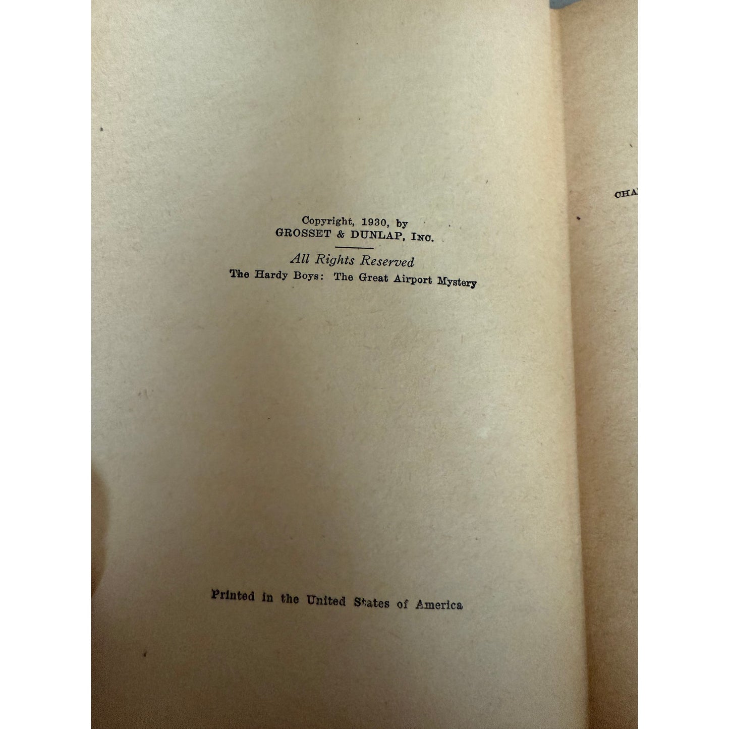 The Hardy Boys - The Great Airport Mystery - Franklin W. Dixon - 1930 Hardcover