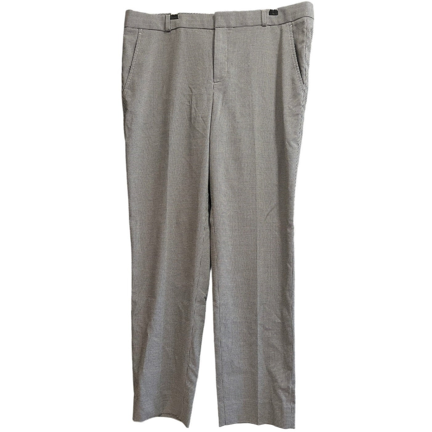 Banana Republic Black & White Herringbone Size 14 "Ryan" Dress Pants