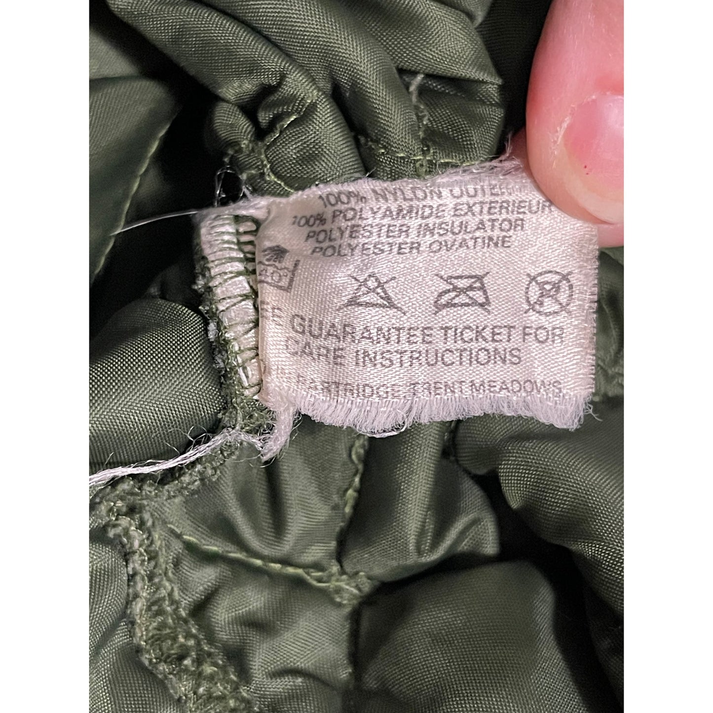 Vintage John Partridge Green Quilted Jacket - Corduroy Collar - Made in England