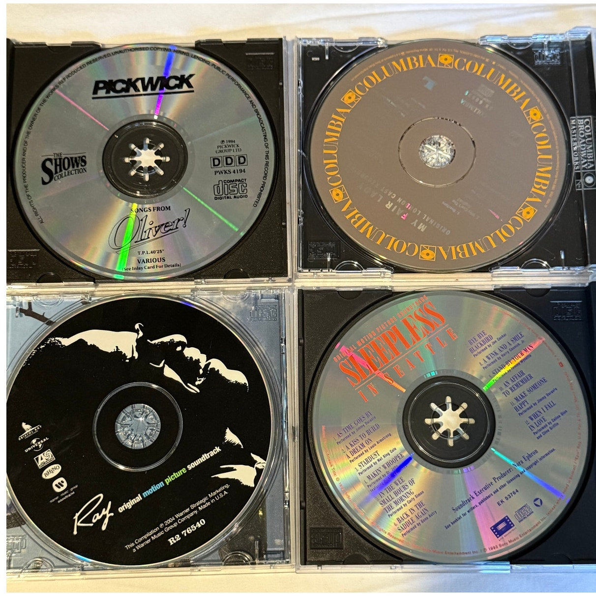 Movie & Broadway Soundtrack CD Bundle -15 CD's - Chicago, Annie, The Bodyguard