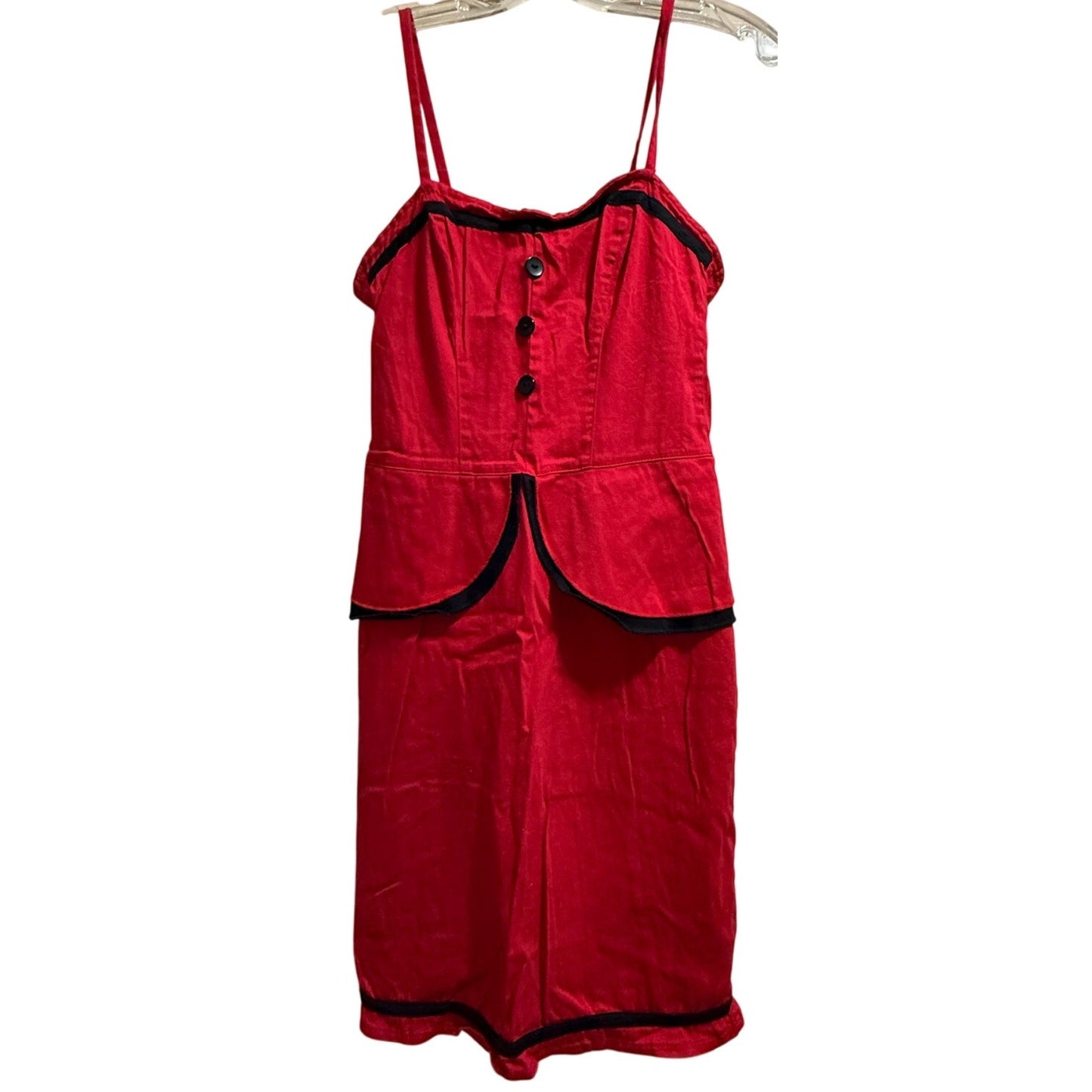 Rock Steady Red & Black Sleeveless Mini Dress Size Large - Y2K Vintage
