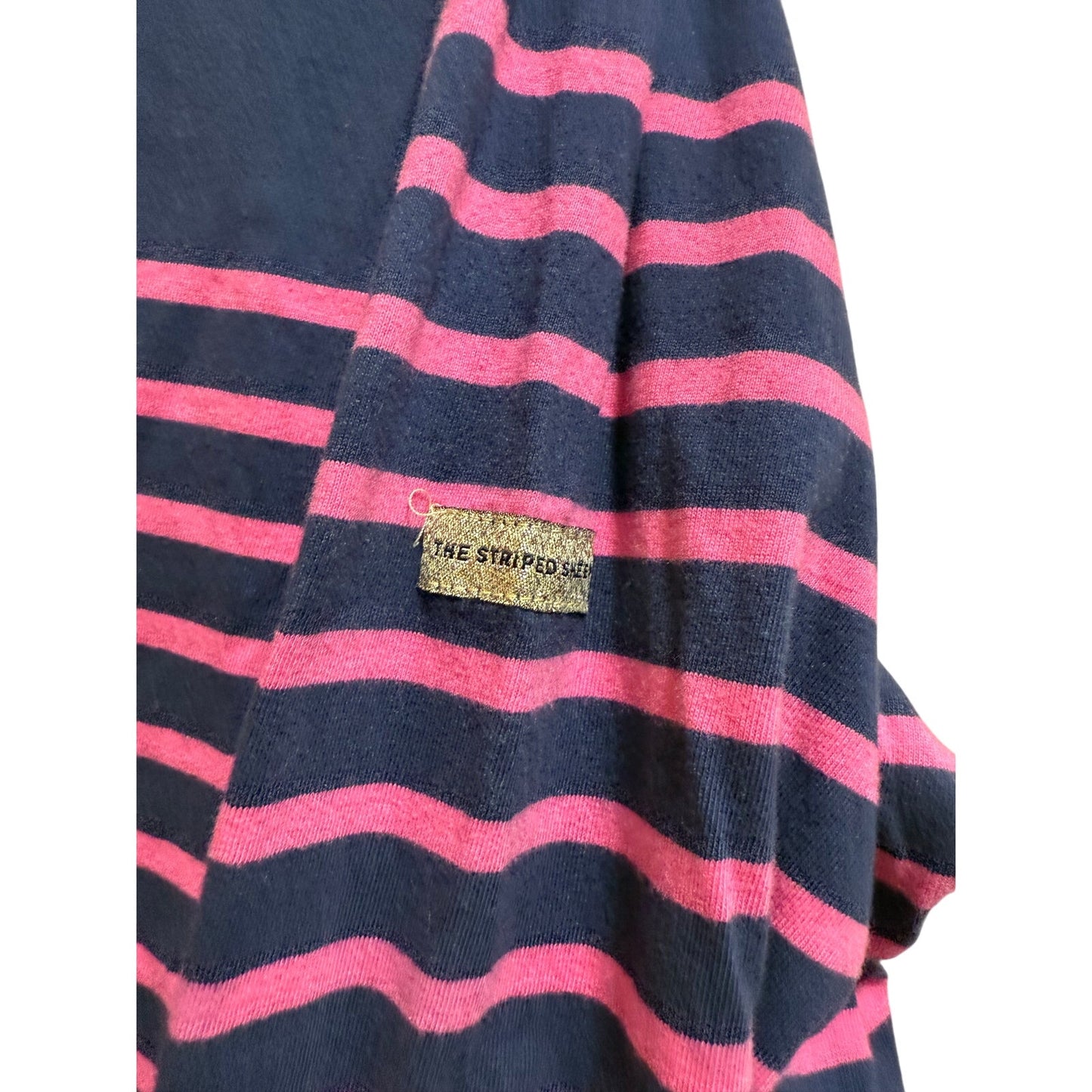 The Striped Sheep Navy & Pink Striped Long Sleeve T-Shirt - Size XL