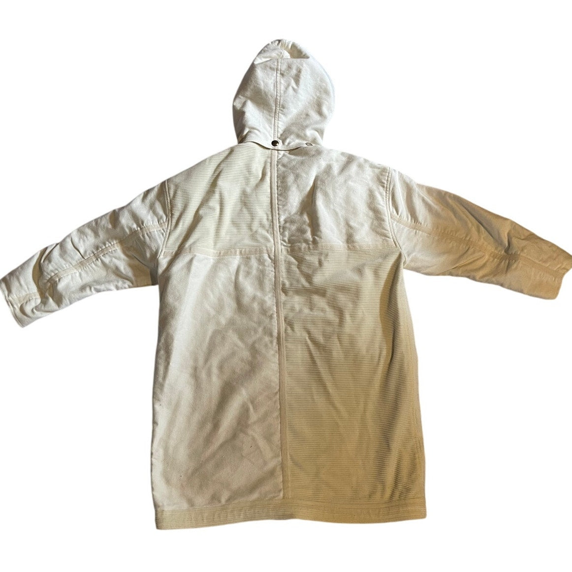 Courreges Paris White Hooded Jacket - Plaid Lining - Size 36