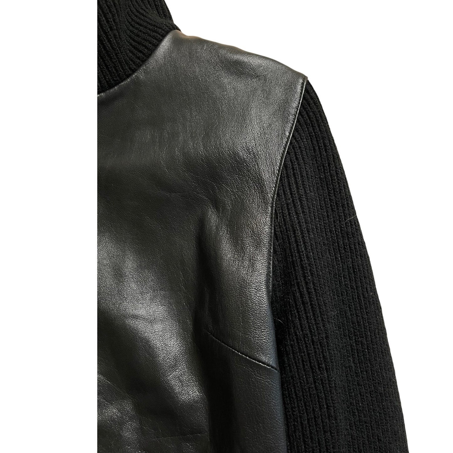 Vintage Marvin Richards Black Leather Jacket - Size Medium