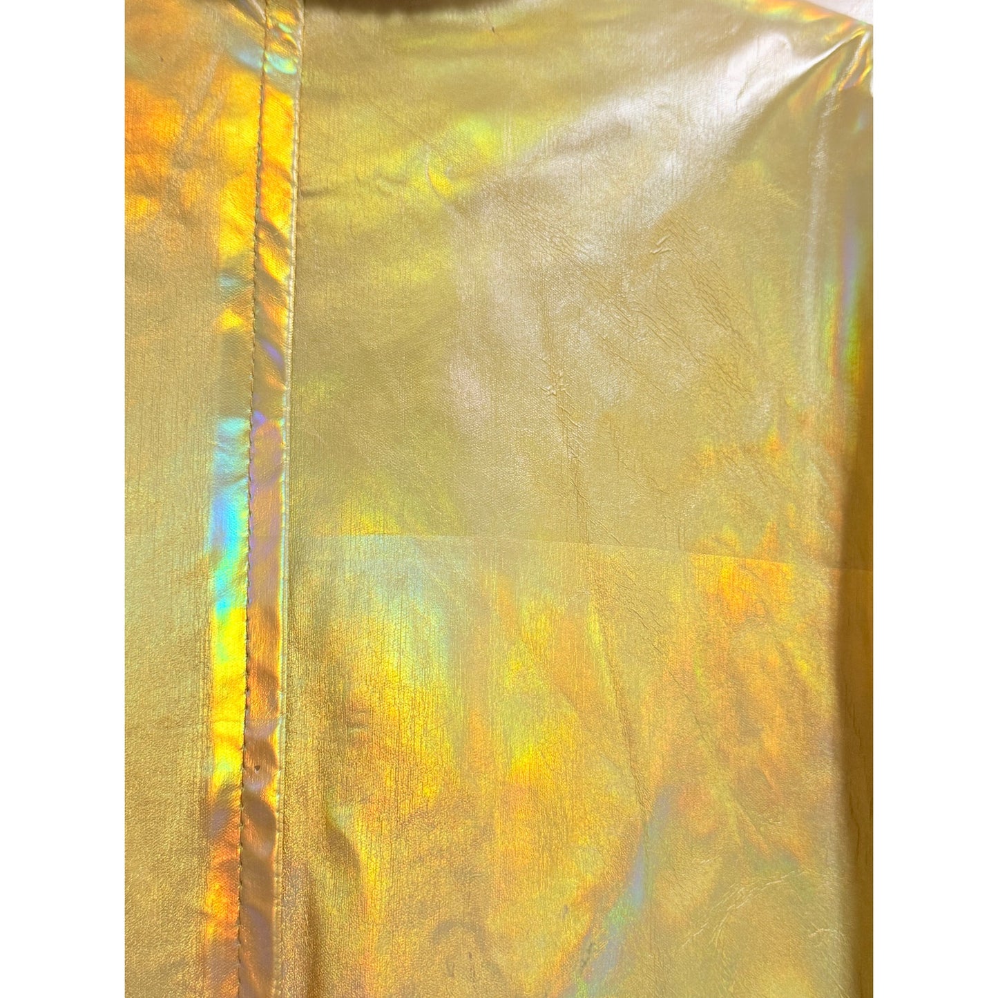 Vintage David Goodman for Gus Goodman Yellow Reflective Fur Lined Size 10 Coat