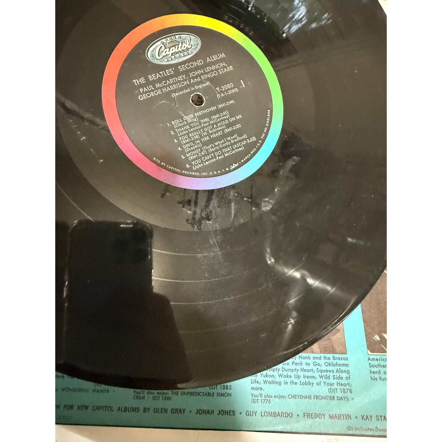 The Beatles Second Album 1964 US 1st Pressing T-2080 - 12" Vinyl Record