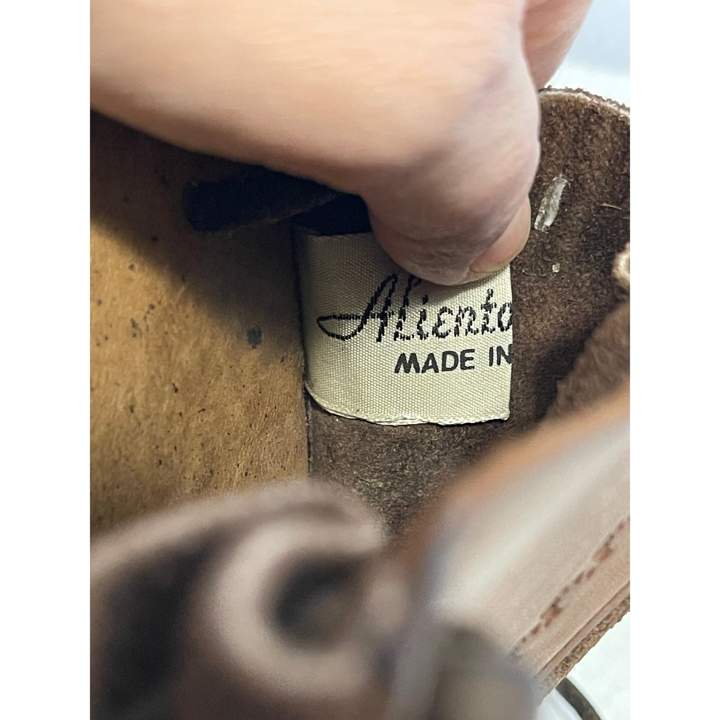 Vintage Leather Aliento Design Bolivian Satchel Bag
