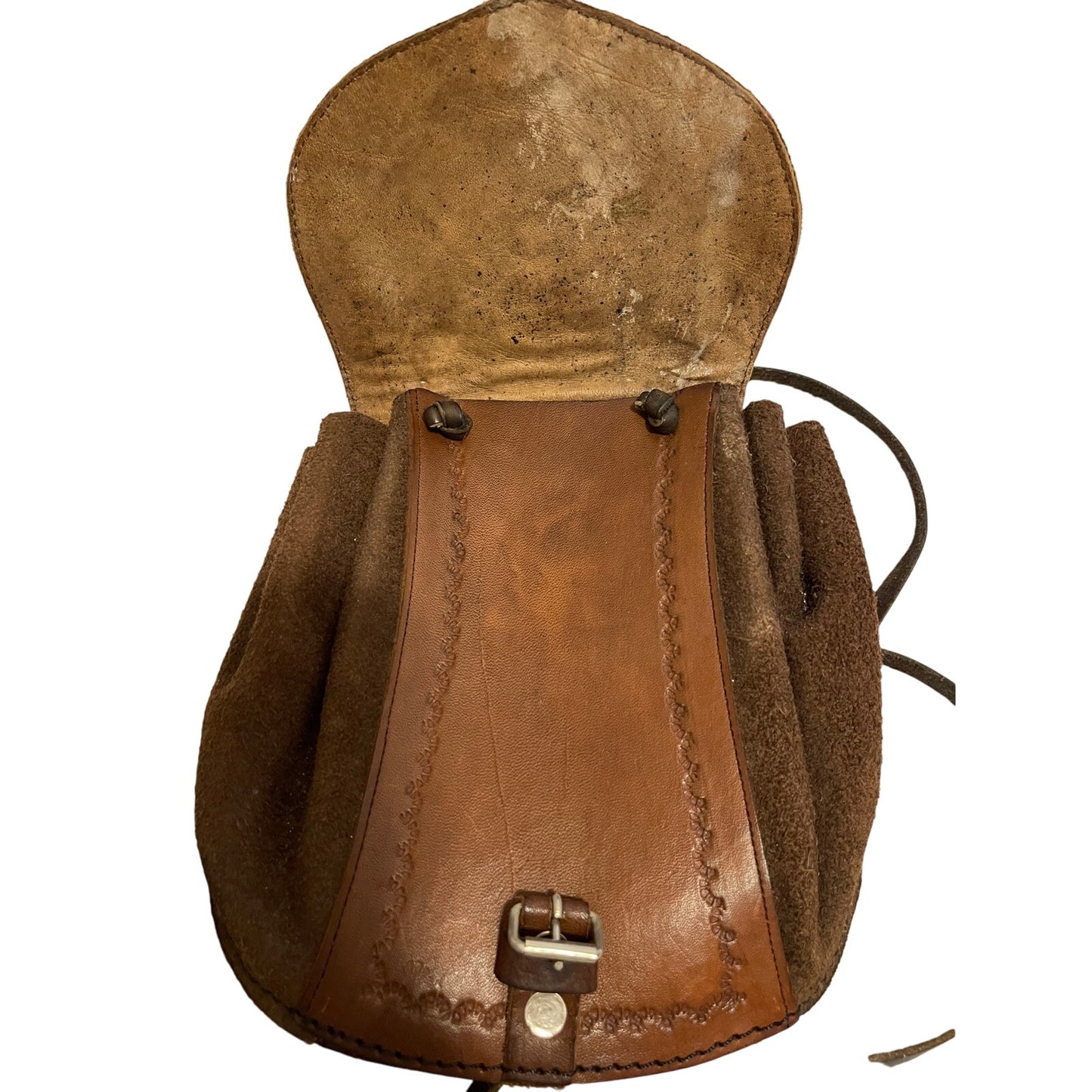 Vintage Leather Aliento Design Bolivian Satchel Bag