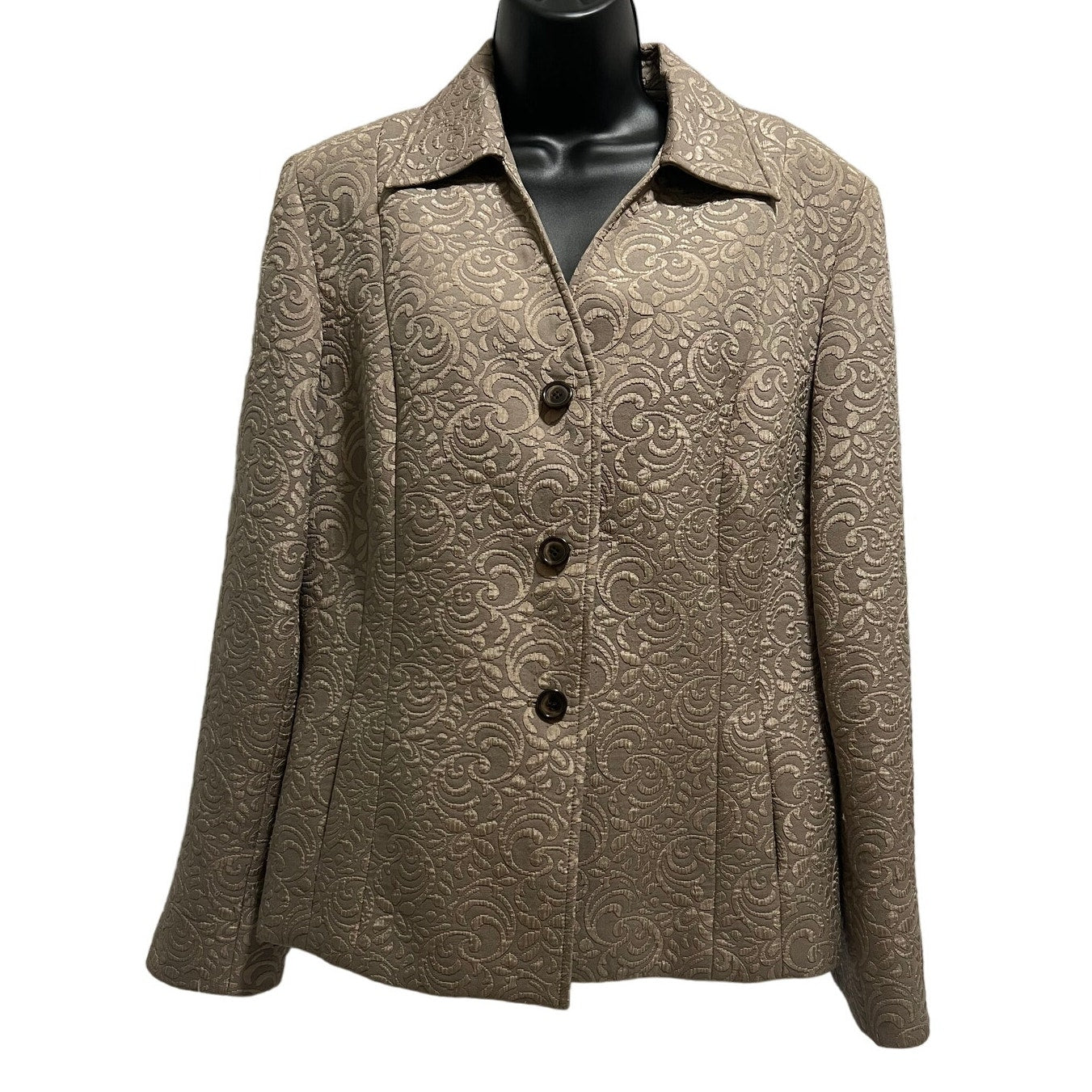 Jones New York - 3 Button - Paisley Print Lined Jacket - Vintage