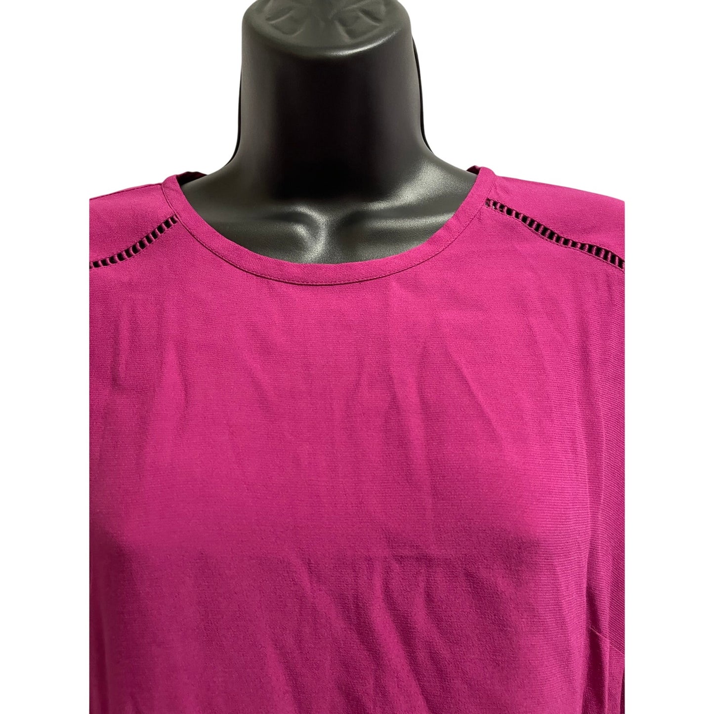 NWT Ann Taylor The Loft Fuschia Pink Long Sleeve Dress Size 6