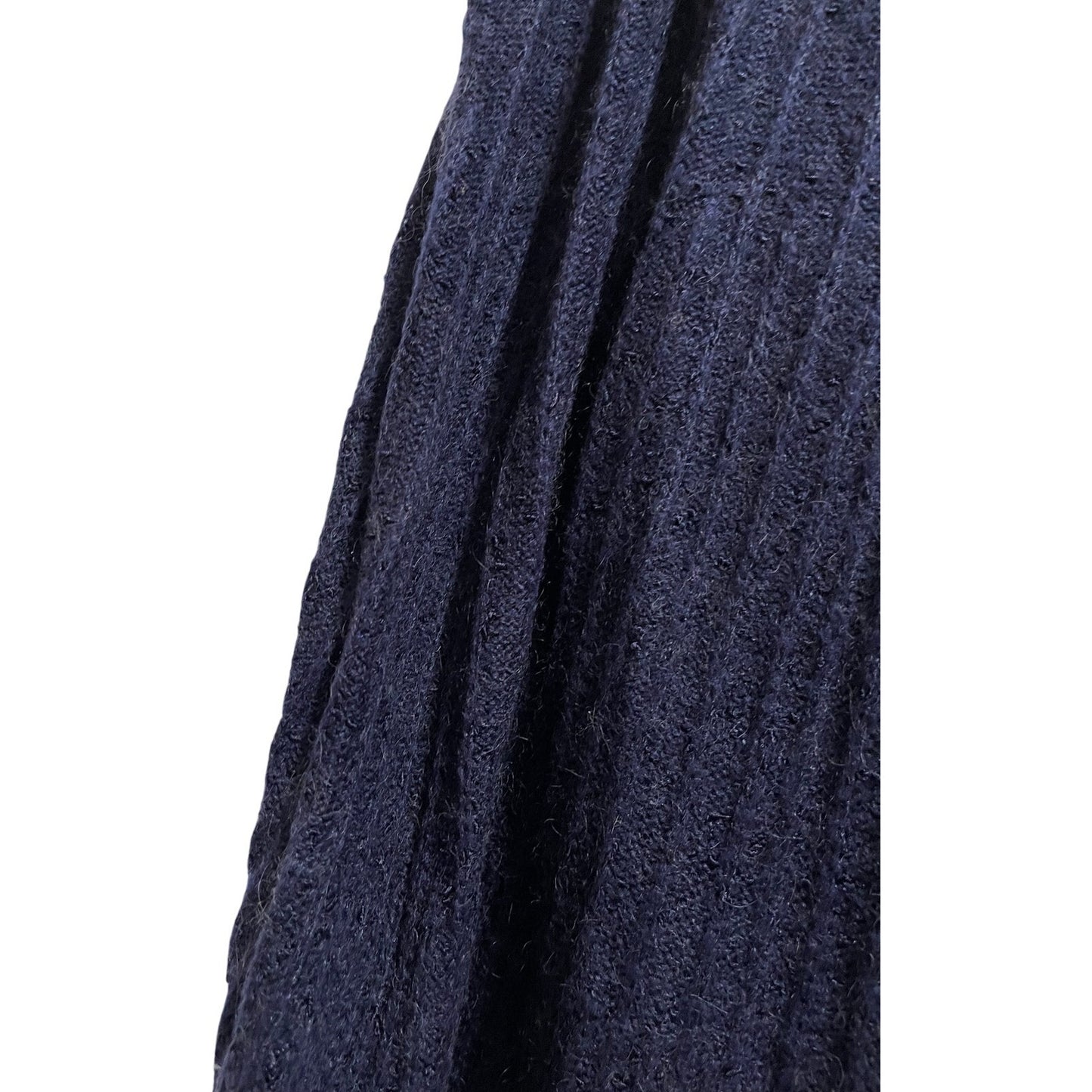 Vintage Blue Knit Elastic Waistband Maxi / Midi Skirt