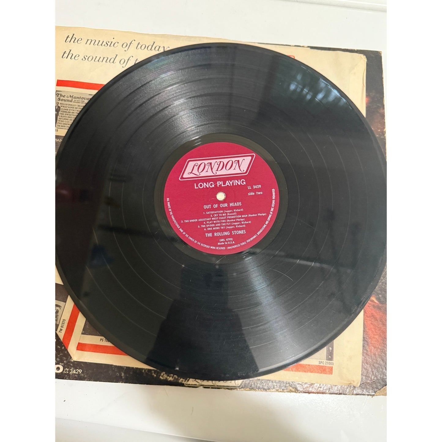 The Rolling Stones Out of Our Heads 1965 London Mono LL-3429 - 12" Vinyl
