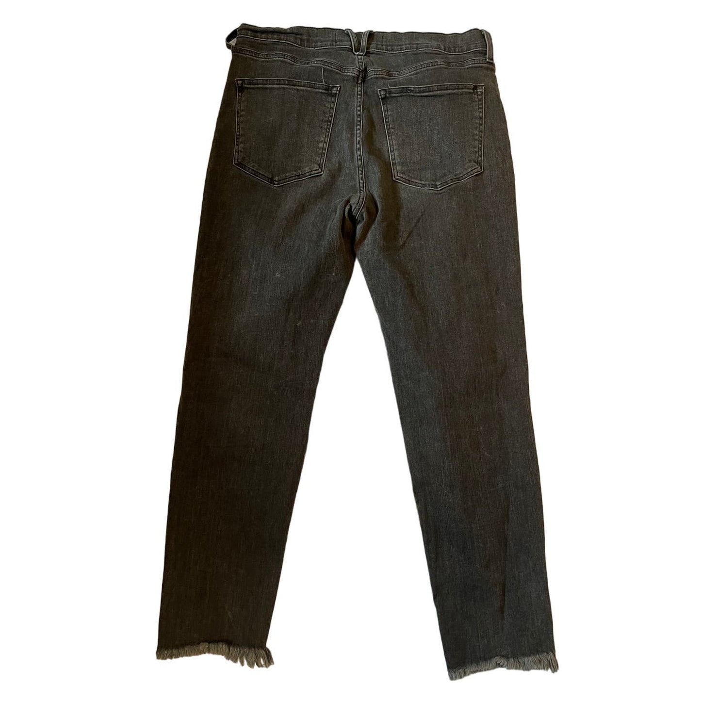 Veronica Beard Women's Black Jeans Size 30/10 Benzi MidRise Crop Fray