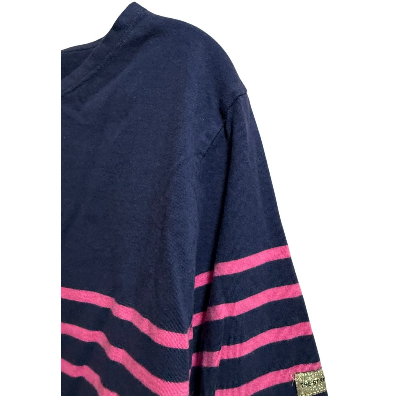 The Striped Sheep Navy & Pink Striped Long Sleeve T-Shirt - Size XL