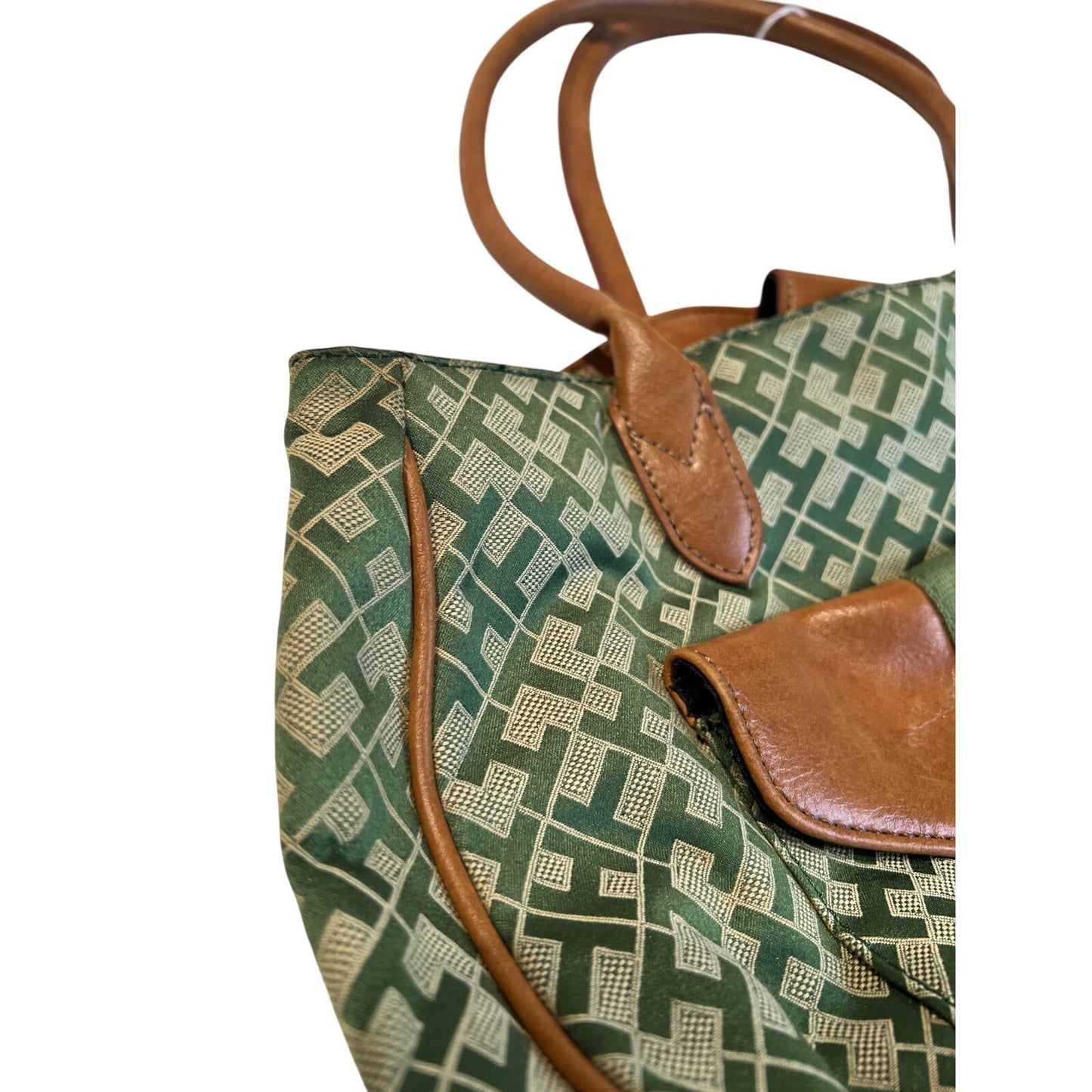 Tommy Hilfiger Lucia Geo Poly Jaquard Top Handle Purse
