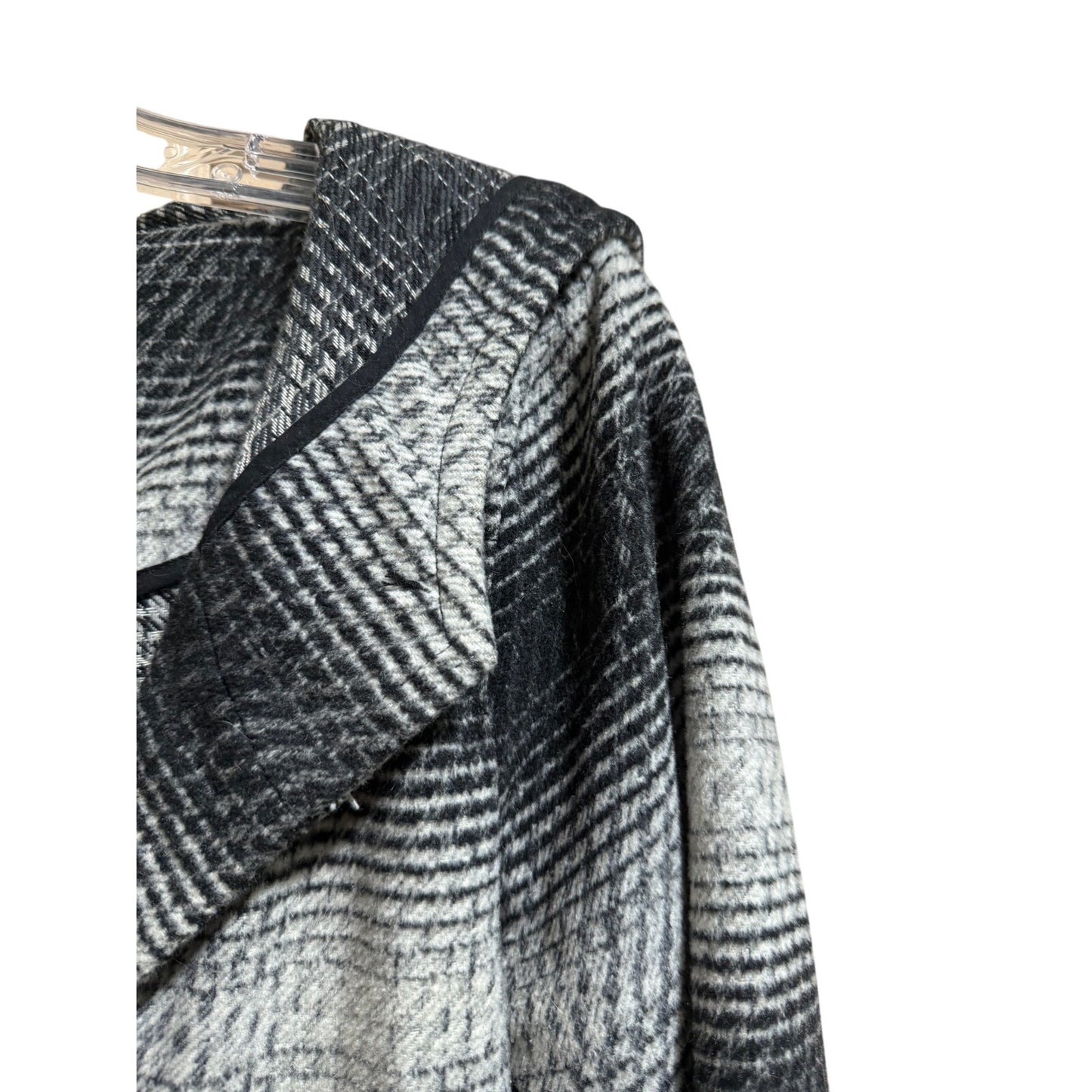 Sanctuary by Anthropologie Gray & Black Polyester Blend Hooded Jacket - Small