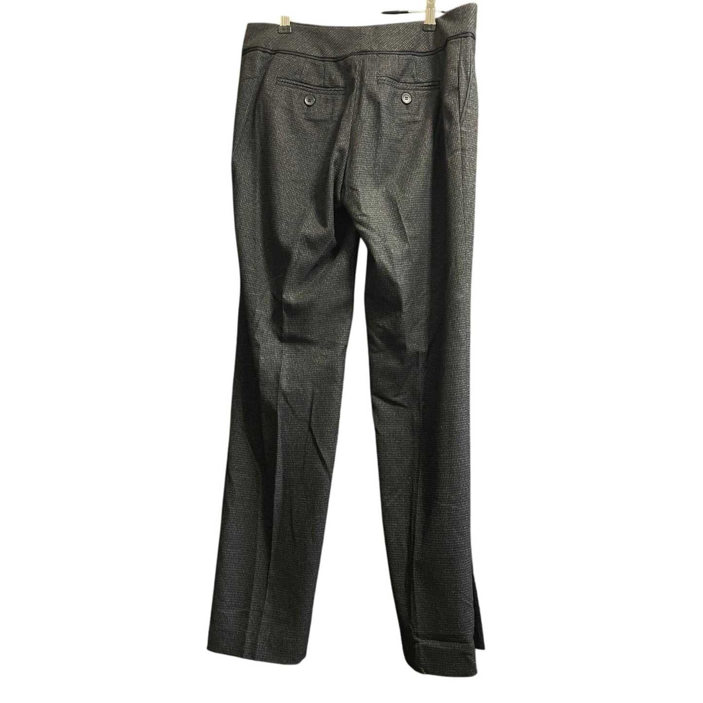Ann Taylor LOFT Size 8 Dark Gray and White Herringbone Type Dress Pants
