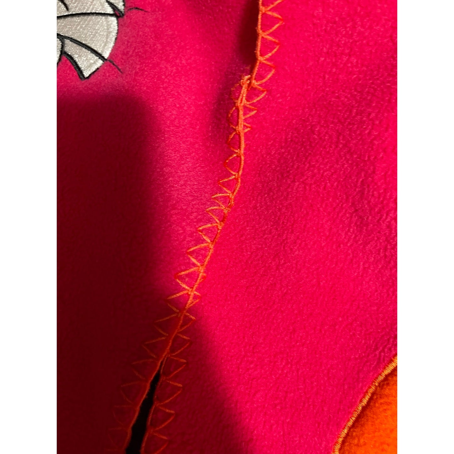 Vintage Y2K Looney Tunes Sylvester & Tweety Bird Pink Embroidered Fleece Scarf