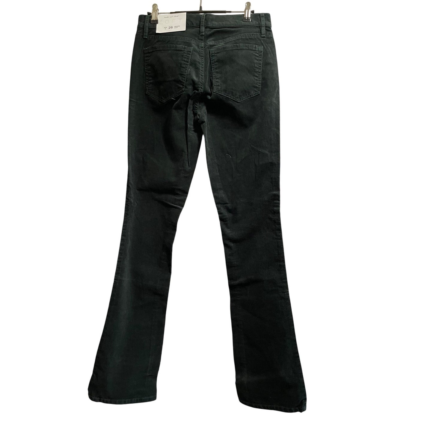 NWT Ann Taylor The Loft Dark Gray Corduroy Curvy Bootcut Jeans Size 26