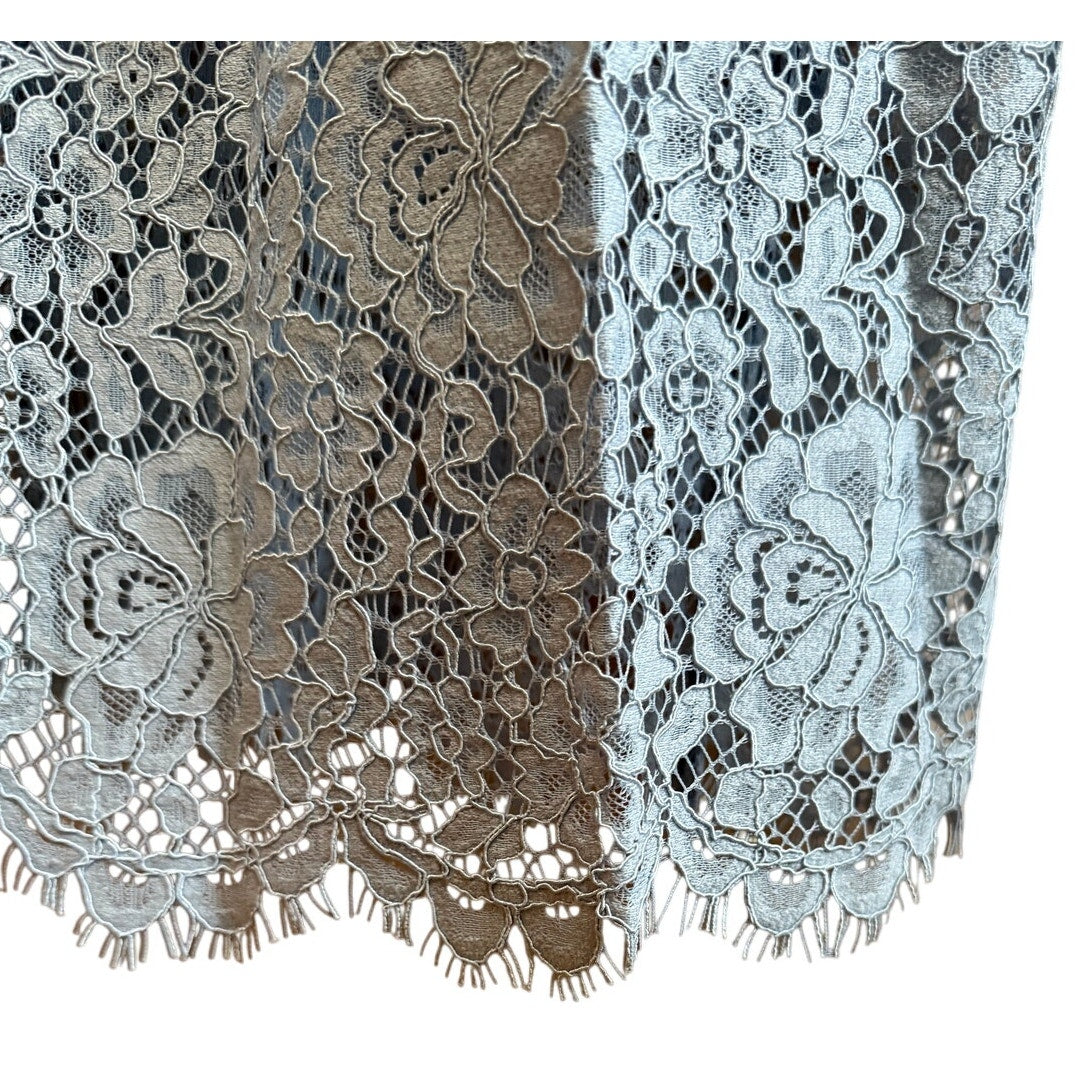 GAP Blue / Gray Lace Sleeveless Maxi / Midi Dress - Small Petite - NWT $98 MSRP