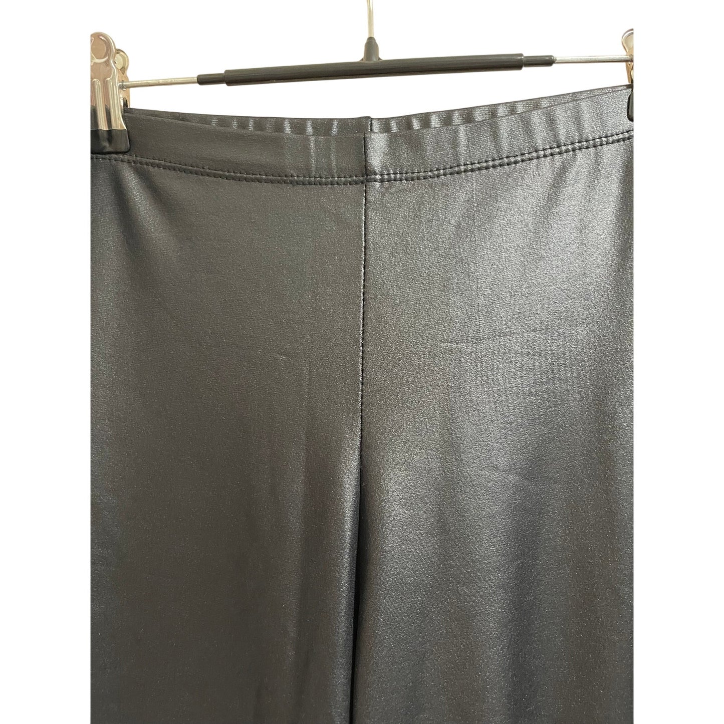 Clara Sun Woo Size Medium Black Faux Leather Stretch Pants