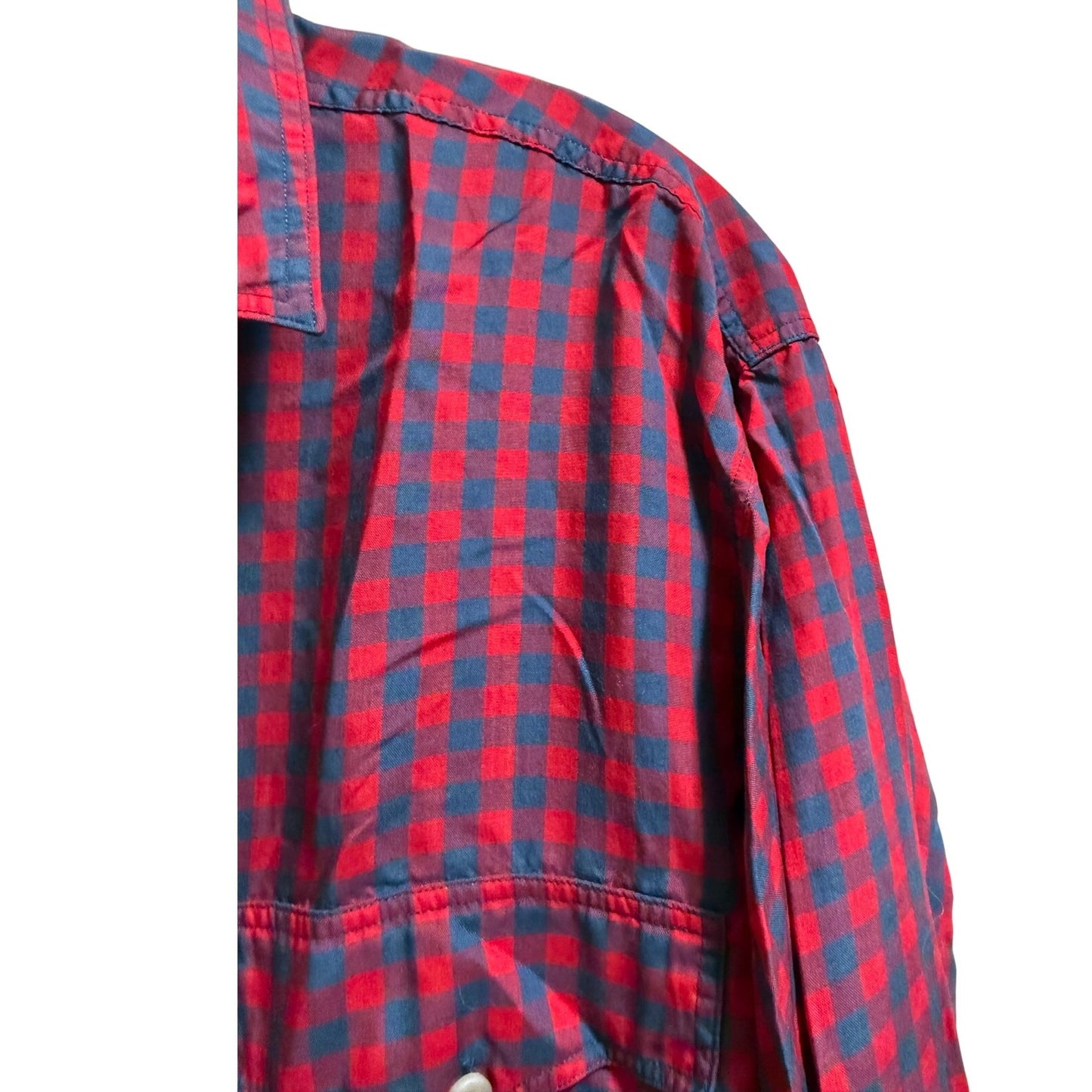 J.G. Hook Red Blue Plaid Long Sleeve Button Up Shirt - Size 8