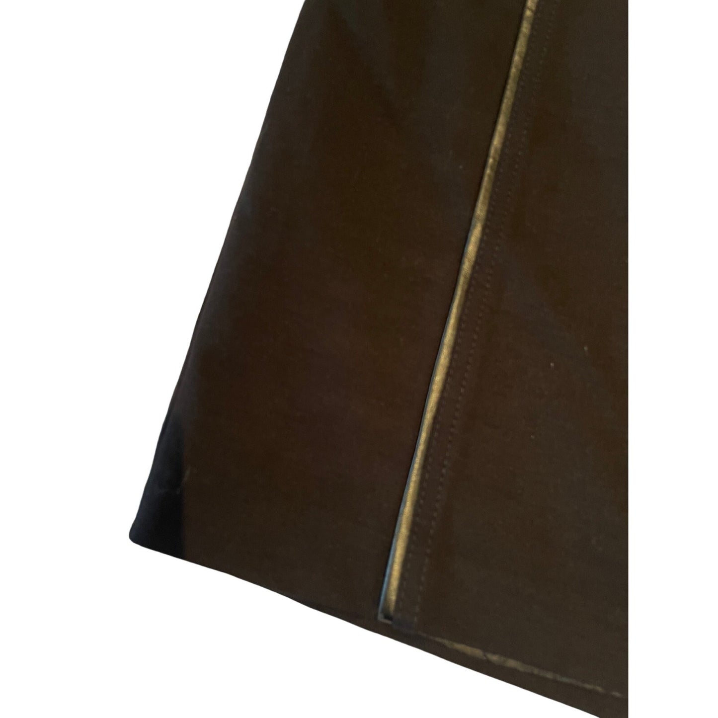 Dahlia Collection Black Lined Pencil Skirt - Leather Accents - Size 8