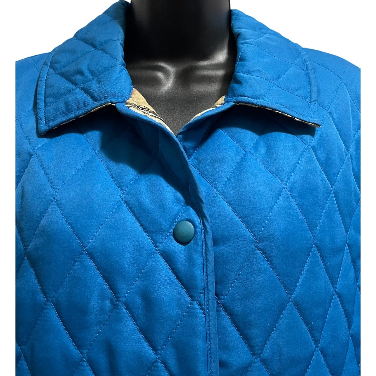 Selene Sport Blue Quilted Jacket Size Medium