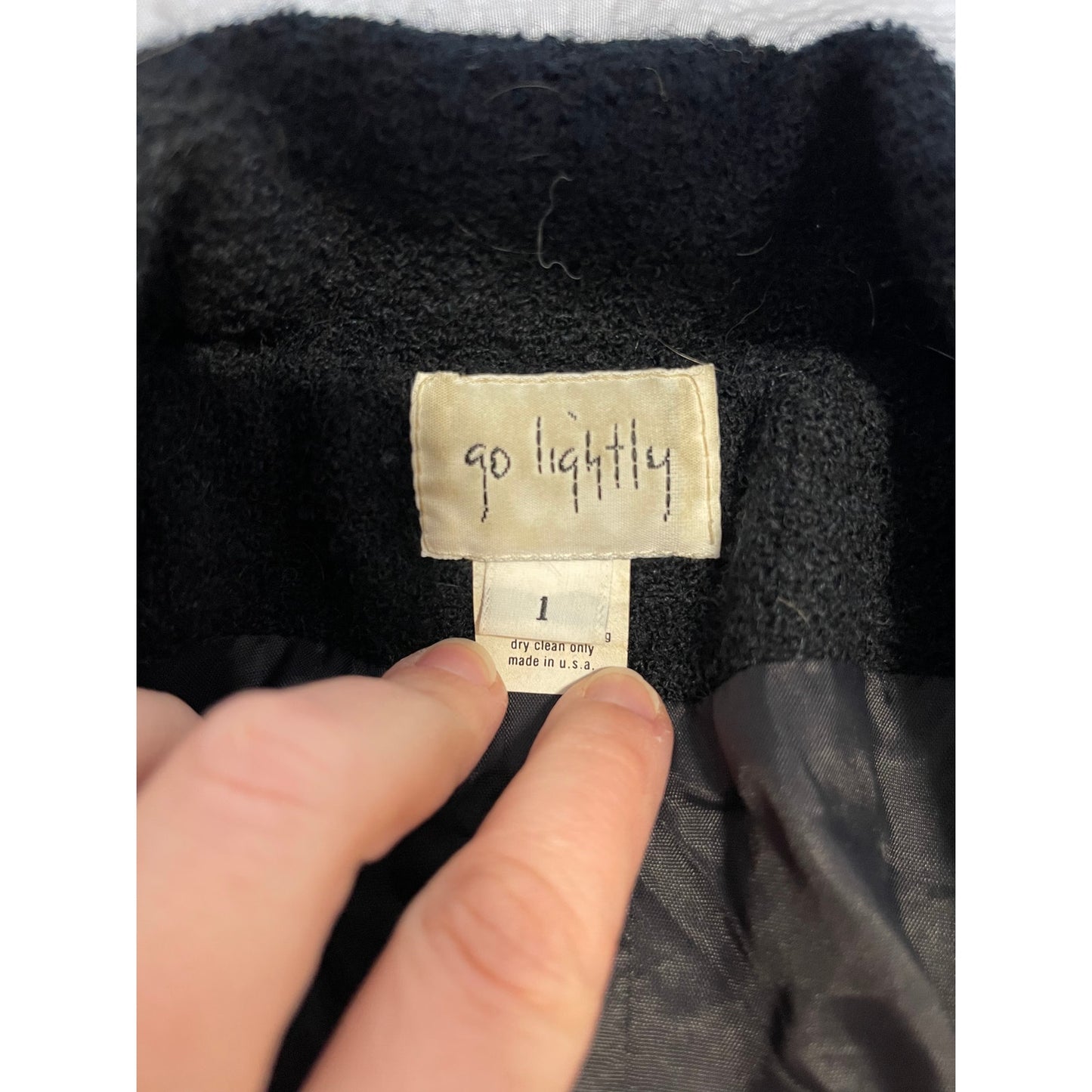 Vintage Go Lightly 100% Wool Jacket - Lined - Double Button - Pockets - Medium