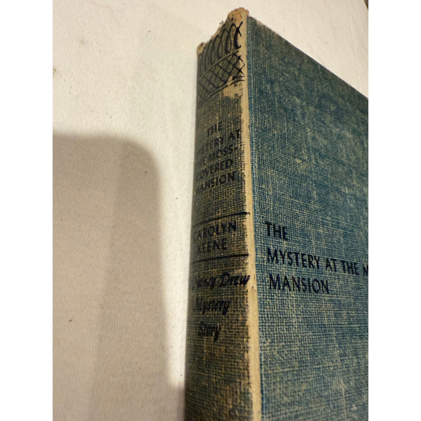 Nancy Drew - The Mystery at the Moss-Covered Mansion - Blue Tweed 1941 Hardcover