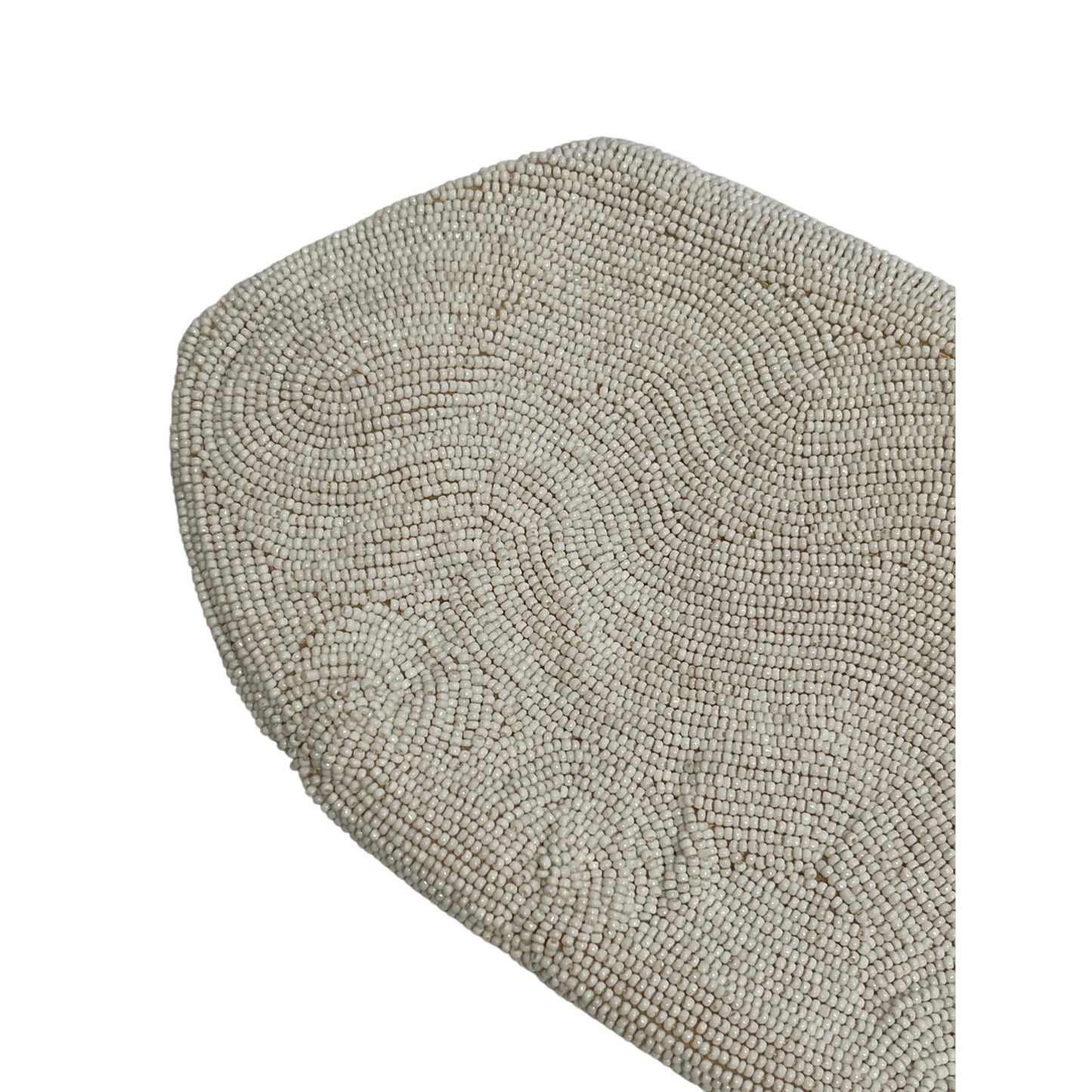 Vintage Julius Garfinckel & Co White Beaded Clutch