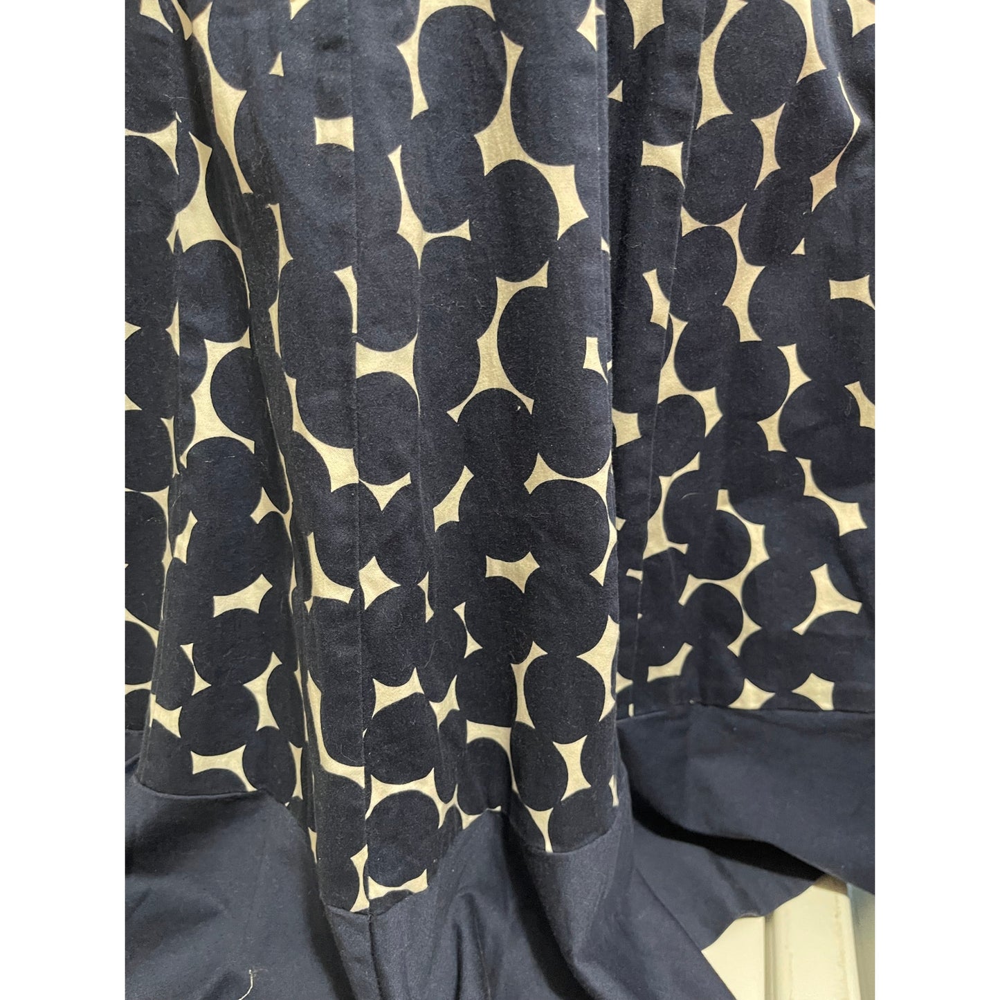 Nine West Navy Blue & White Polka Dot Sleeveless Belted Dress Size 6