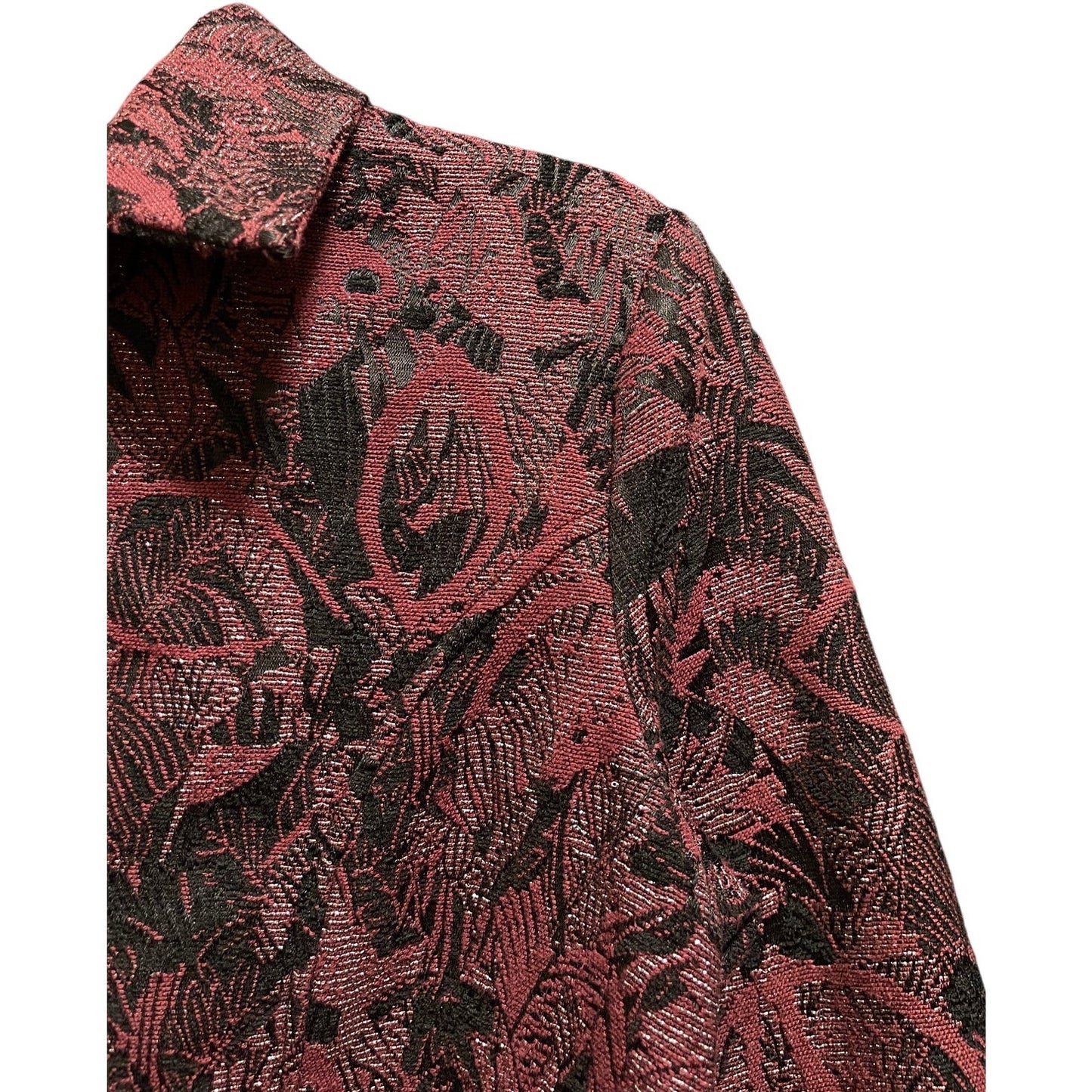 Draper's & Damon's Women's Petite Medium Textured Deep Red Jacket
