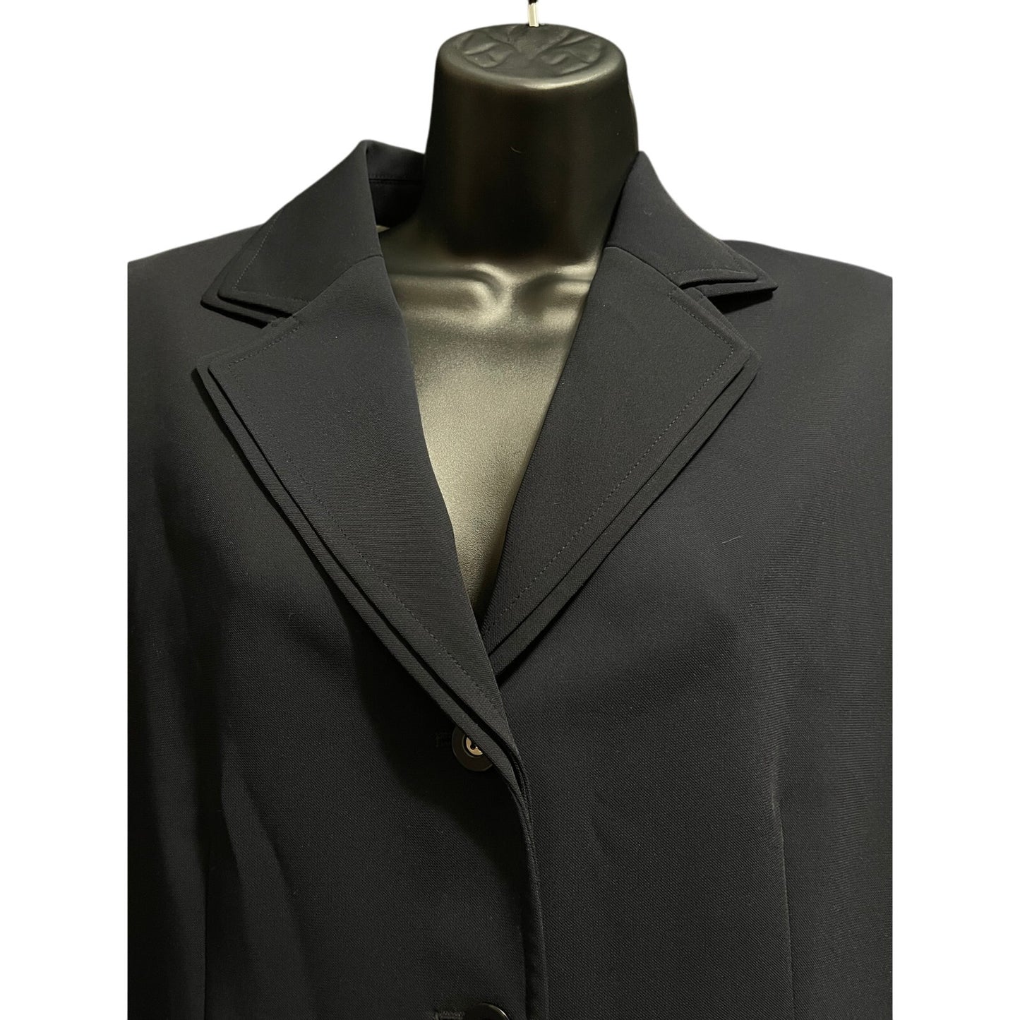 Tahari Dark Navy / Black 3 Button Blazer Jacket - Size 10 Petite