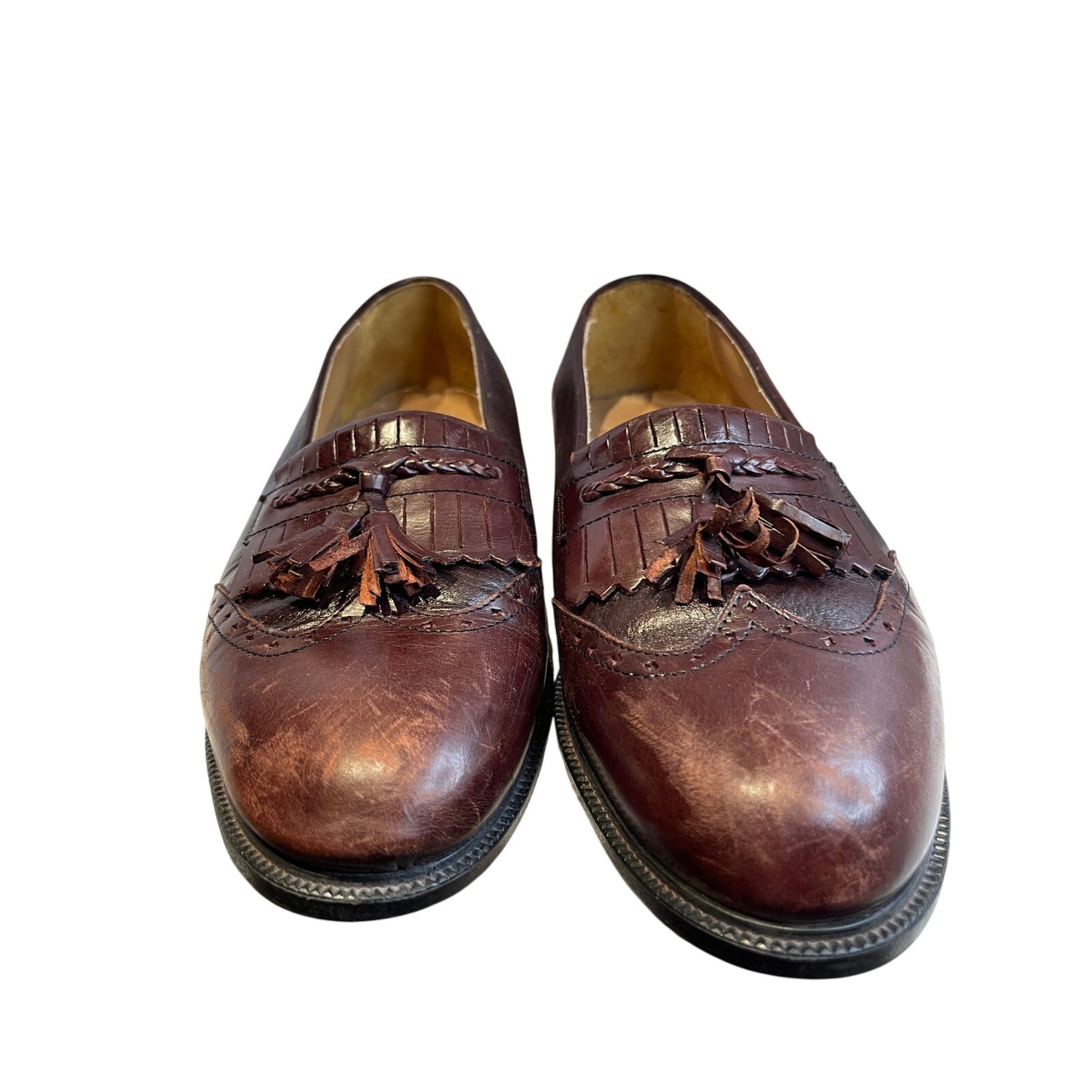 Stanley Blacker Brown Oxfords Men's Size 8.5 61606 Made in Italy
