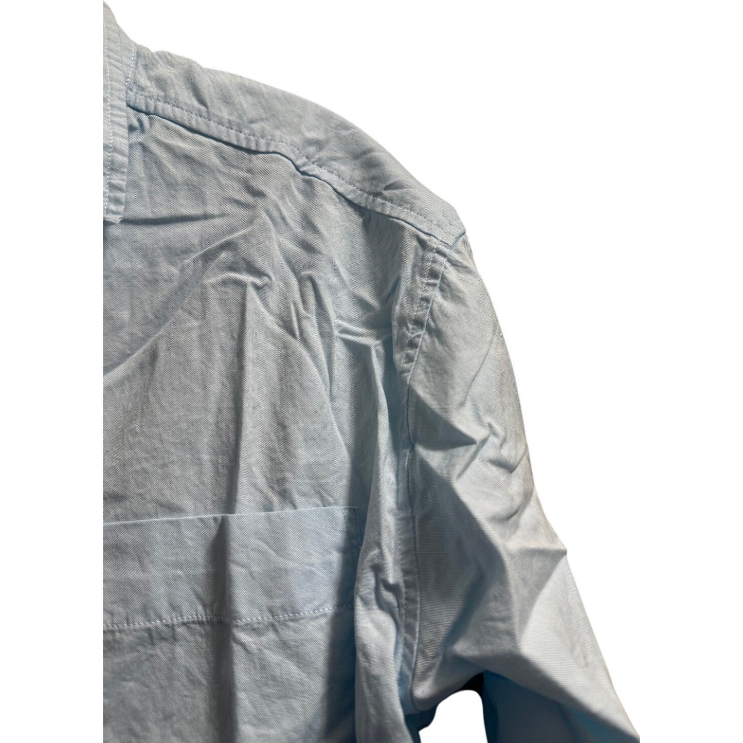 Felix 100% Cotton Light Blue Button Up Blouse - One Size