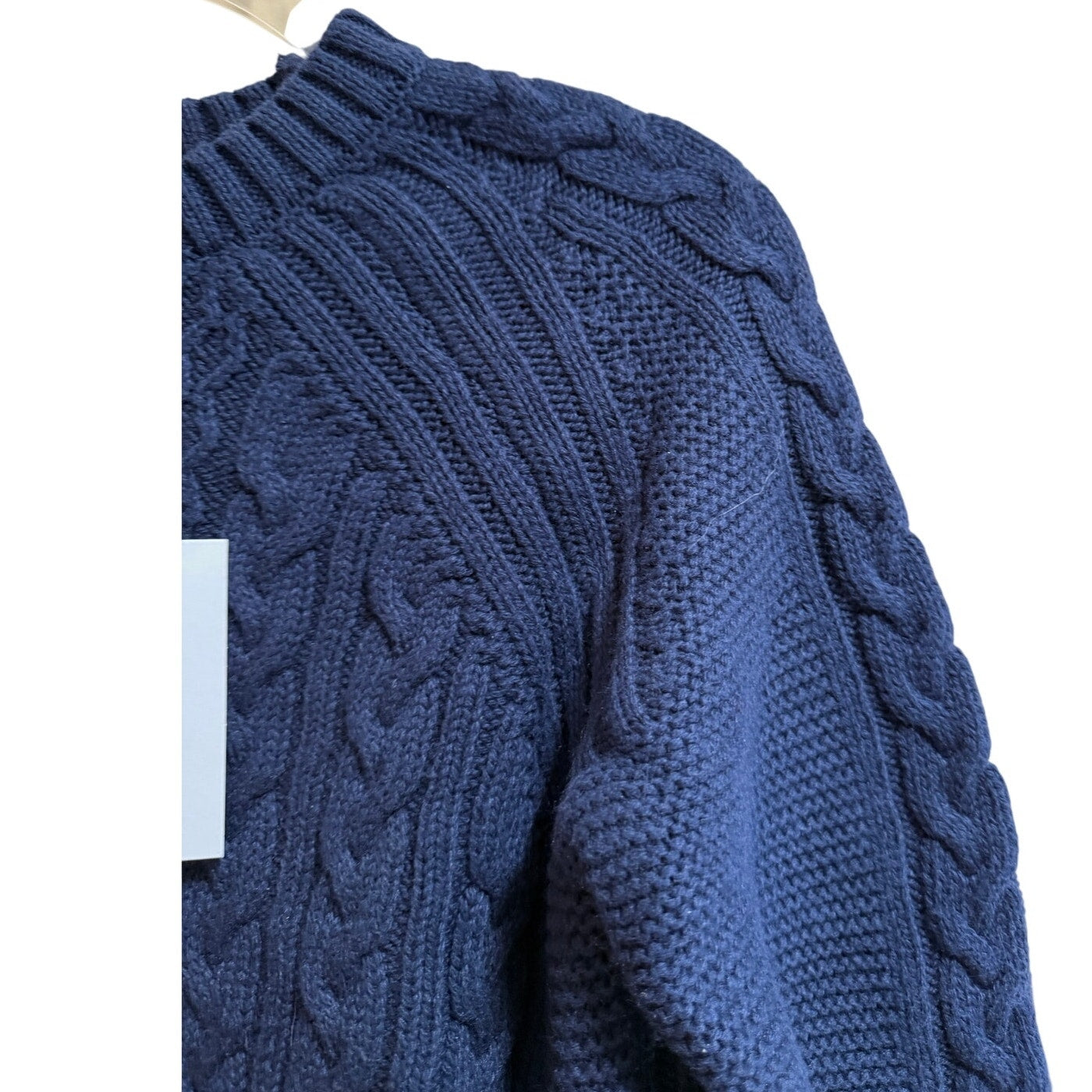 ABLE Clothing Dark Midnight Blue Claudette Cable Knit Sweater - NWT - Small
