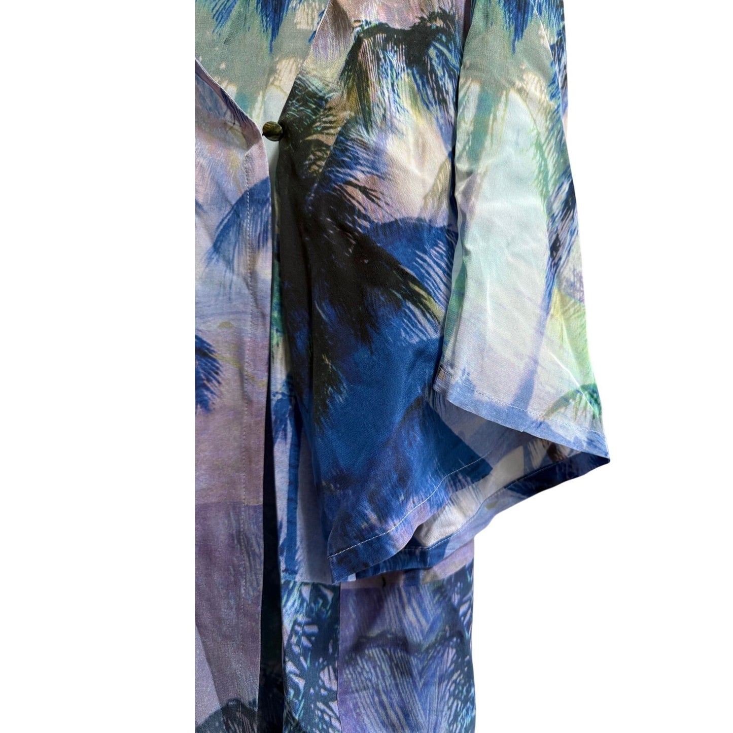 Ocean & Main Los Angeles Blue & Purple Small Oversized Beach Wrap Dress