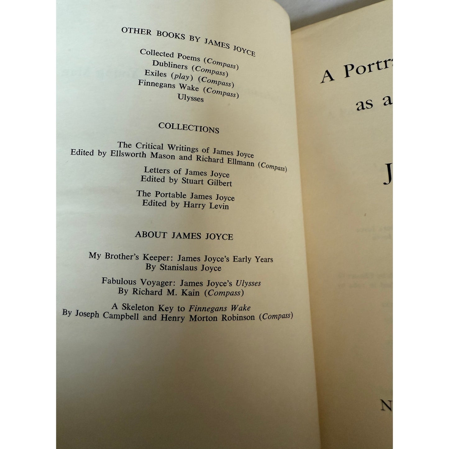 A Portrait of The Artist as a Young Man - James Joyce - 1964- Paperback