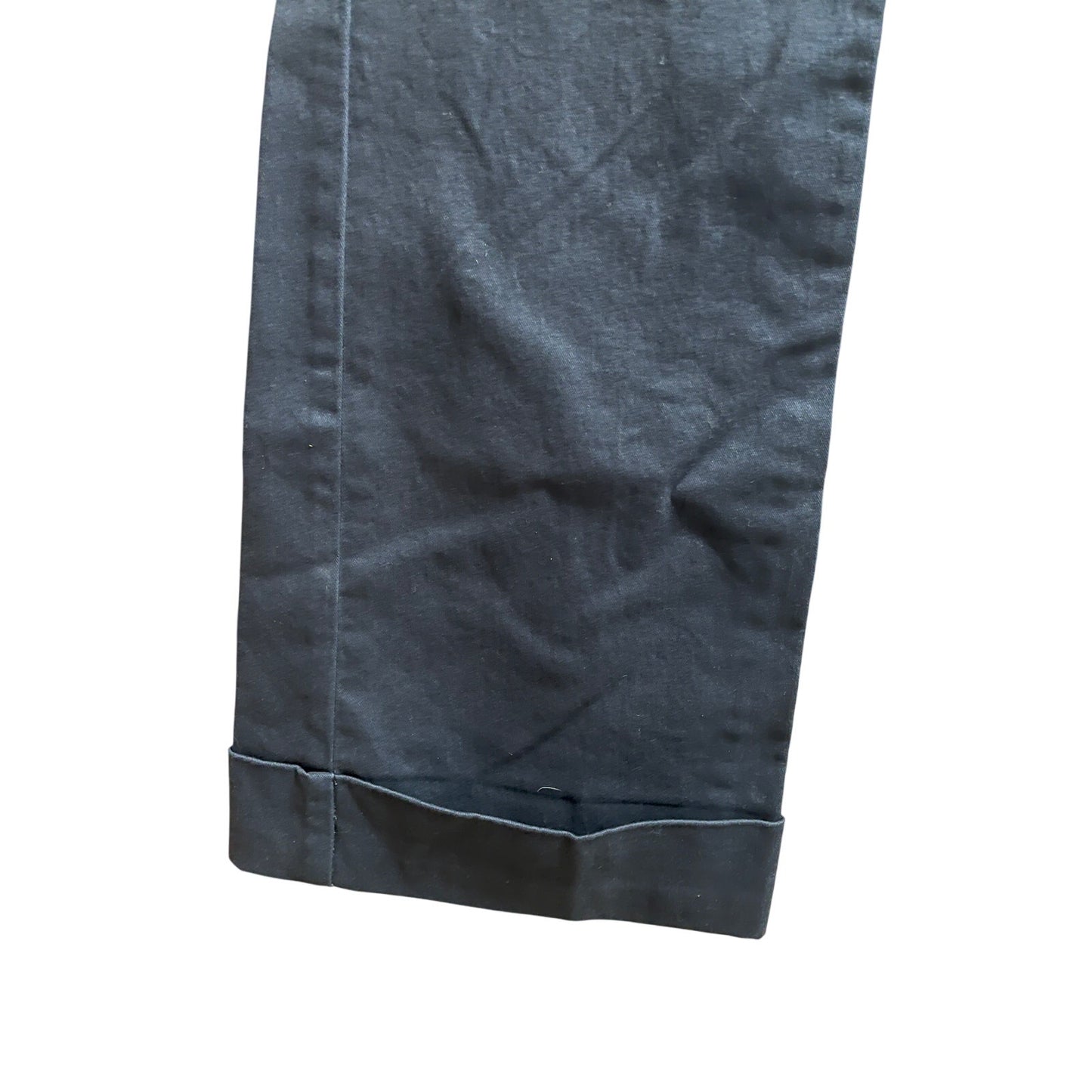 NWT Ann Taylor Navy Chino Flare Leg Pants (2006) Belted Curvy Size 2 - $59.50