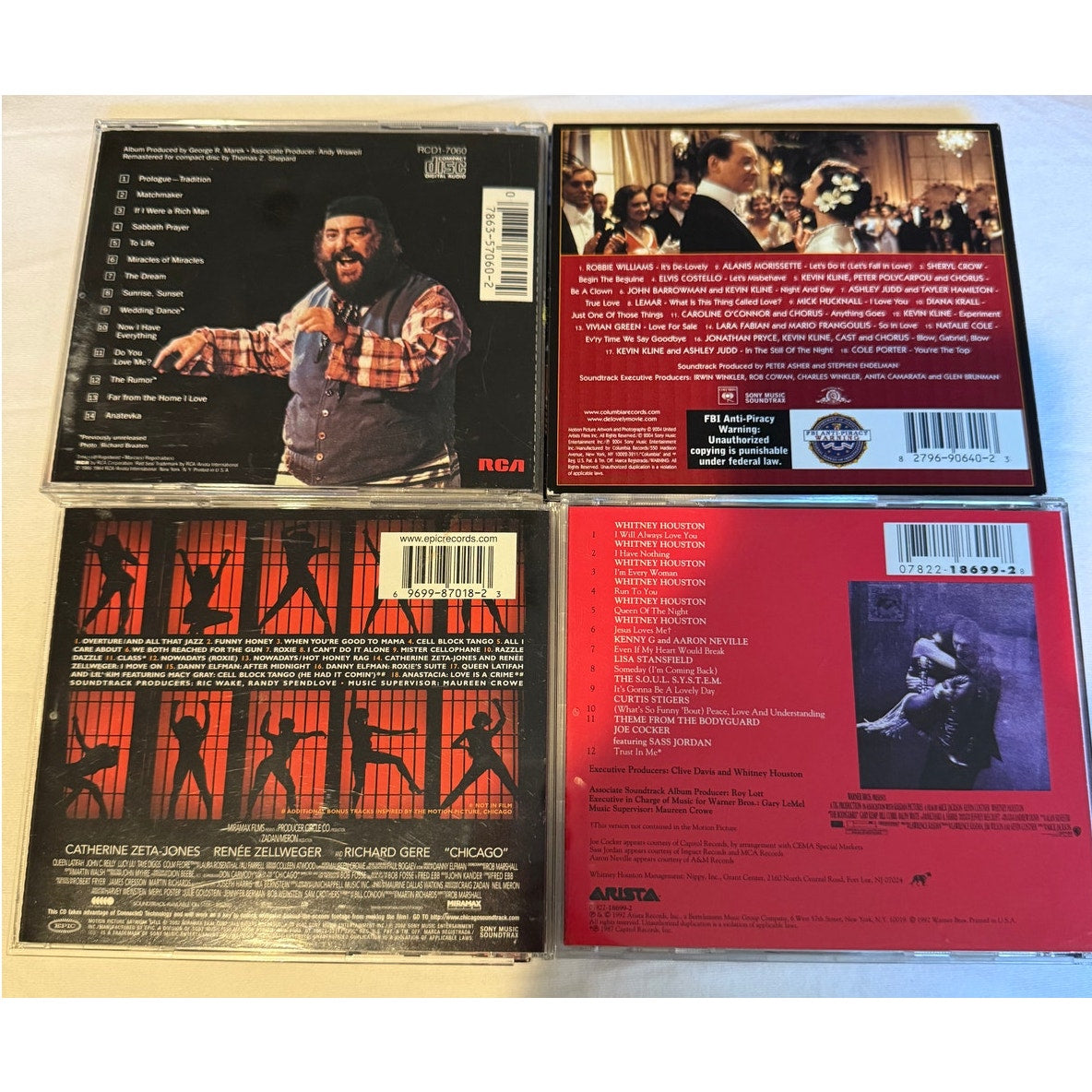 Movie & Broadway Soundtrack CD Bundle -15 CD's - Chicago, Annie, The Bodyguard