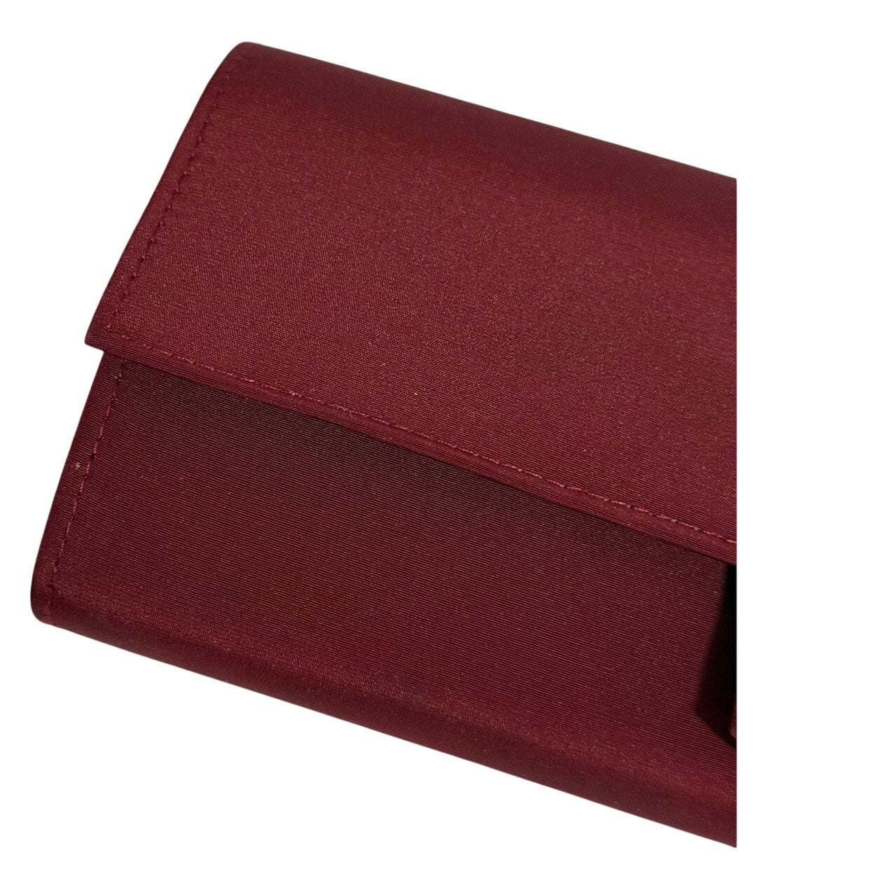Deep Maroon Clasp Closure Clutch w/ Optional Shoulder Strap