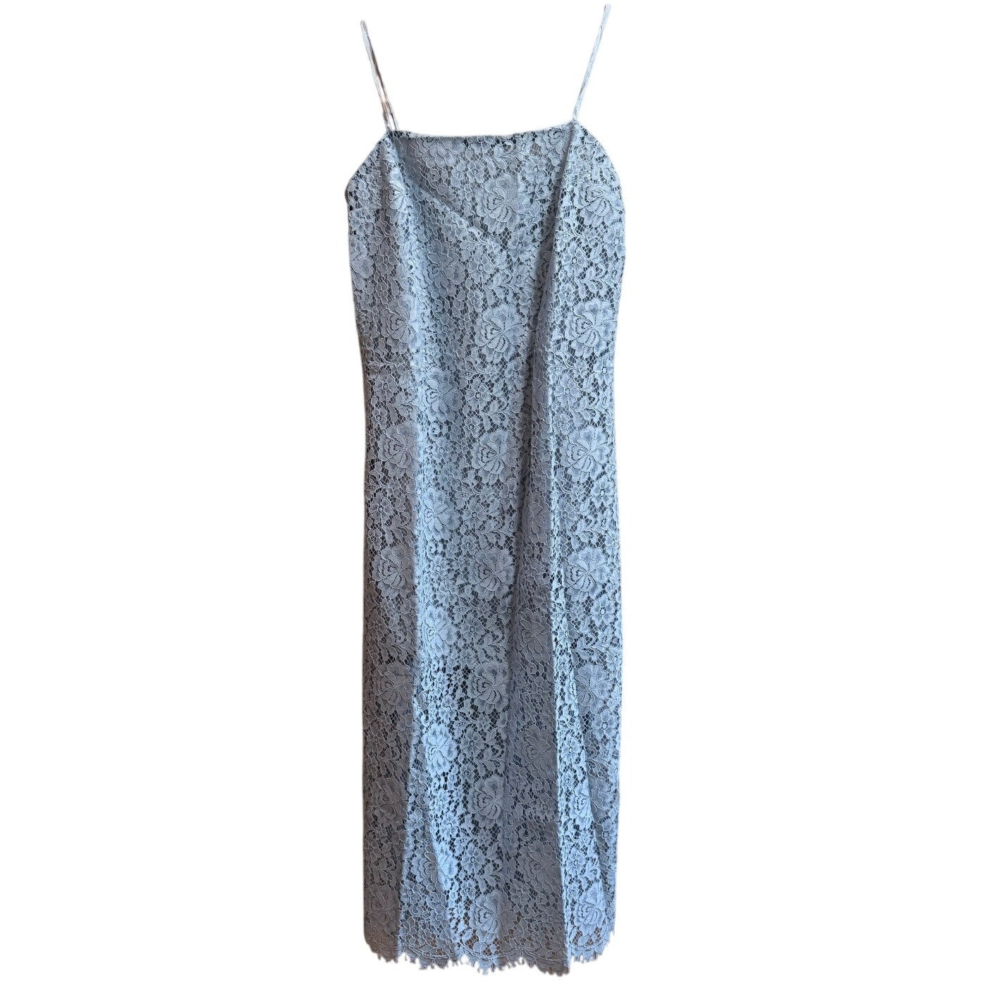 GAP Blue / Gray Lace Sleeveless Maxi / Midi Dress - Small Petite - NWT $98 MSRP
