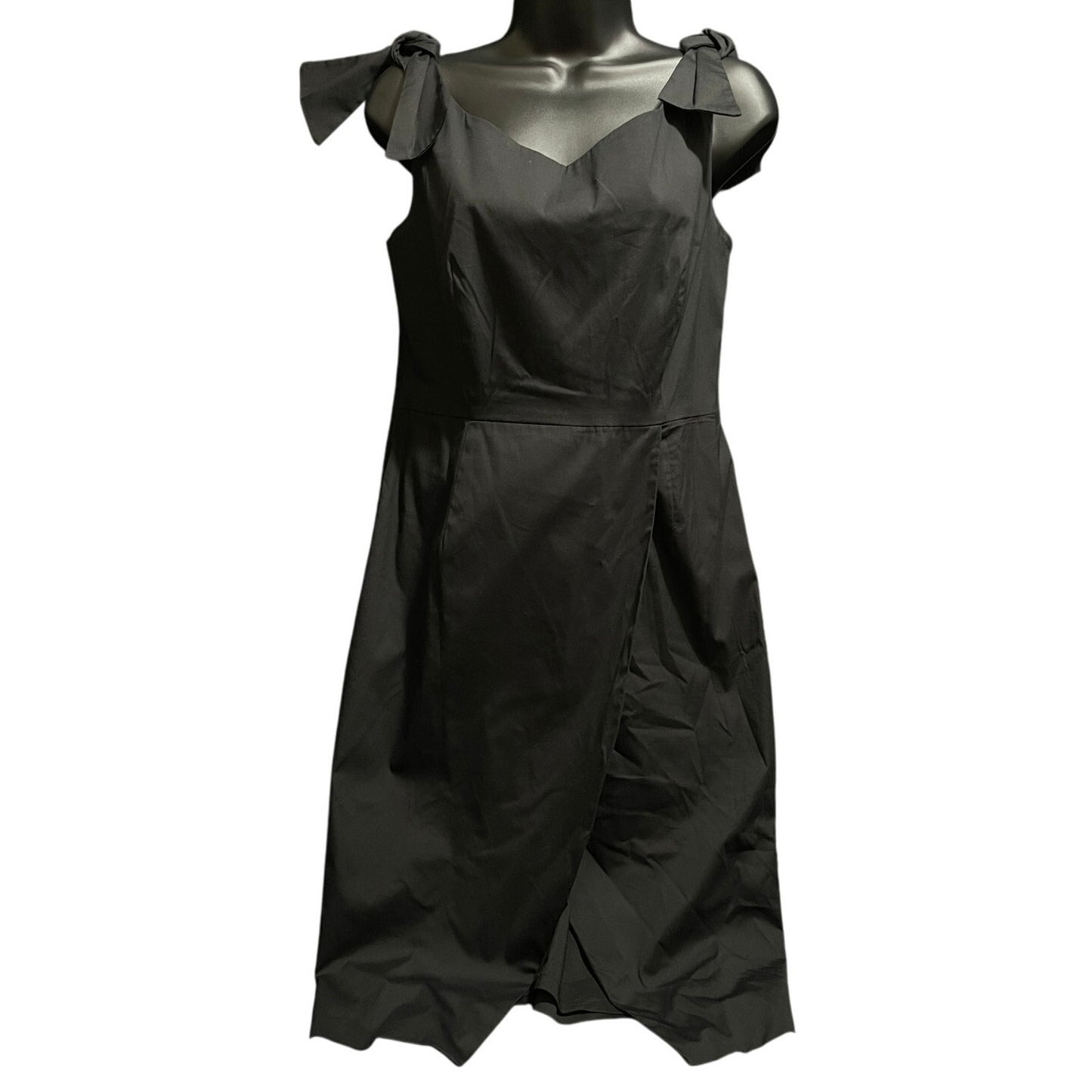 Milly Size 8 Black Sleeveless Midi Dress
