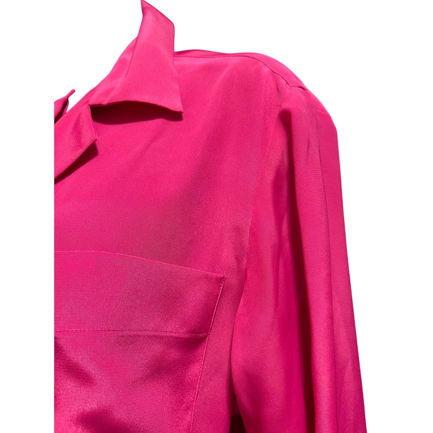 Vintage DG Blouses Pink Long Sleeve Button Up Size Small