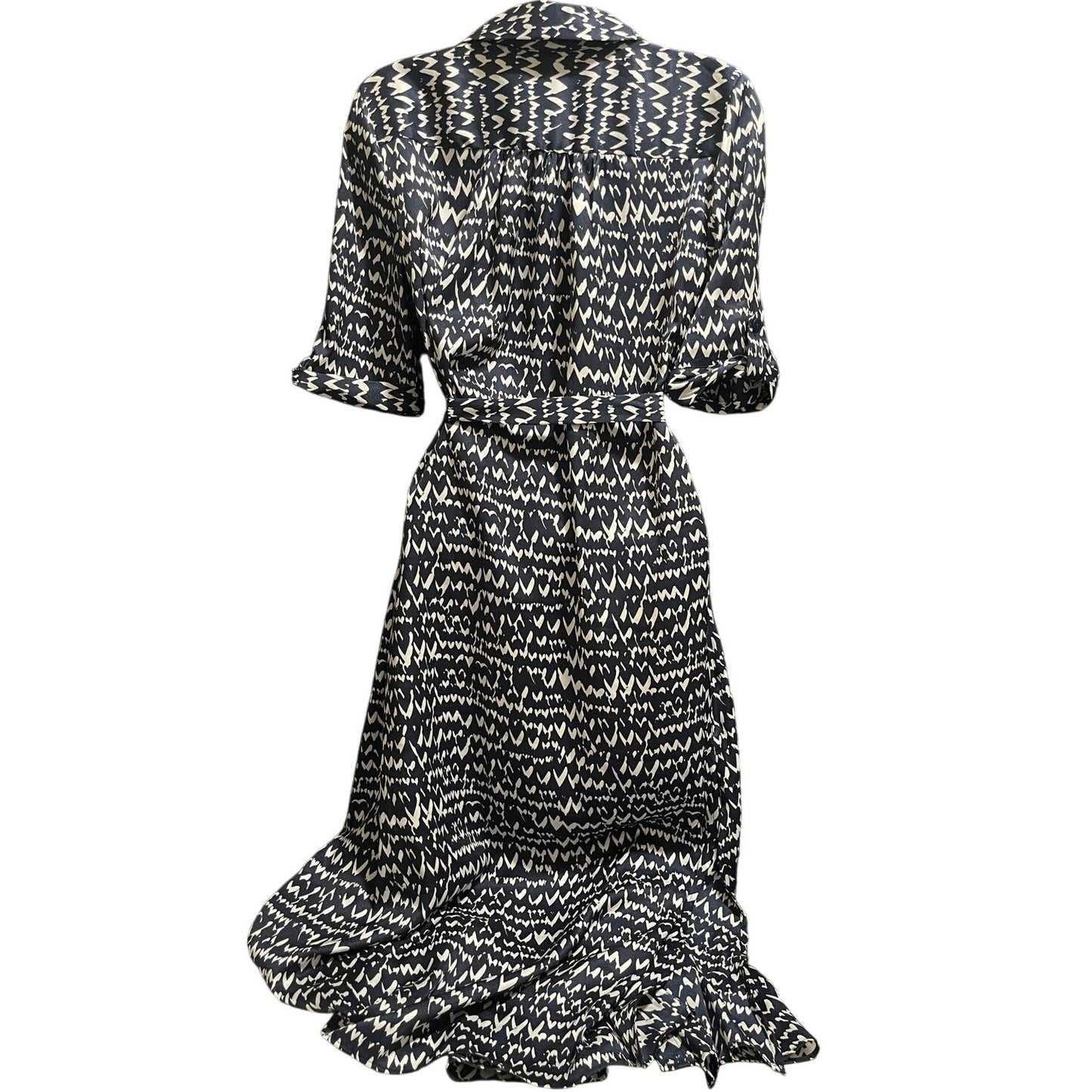 RyeGrass Black and White Abstract Print Shirt Dress - Size XS - NWT - Maxi